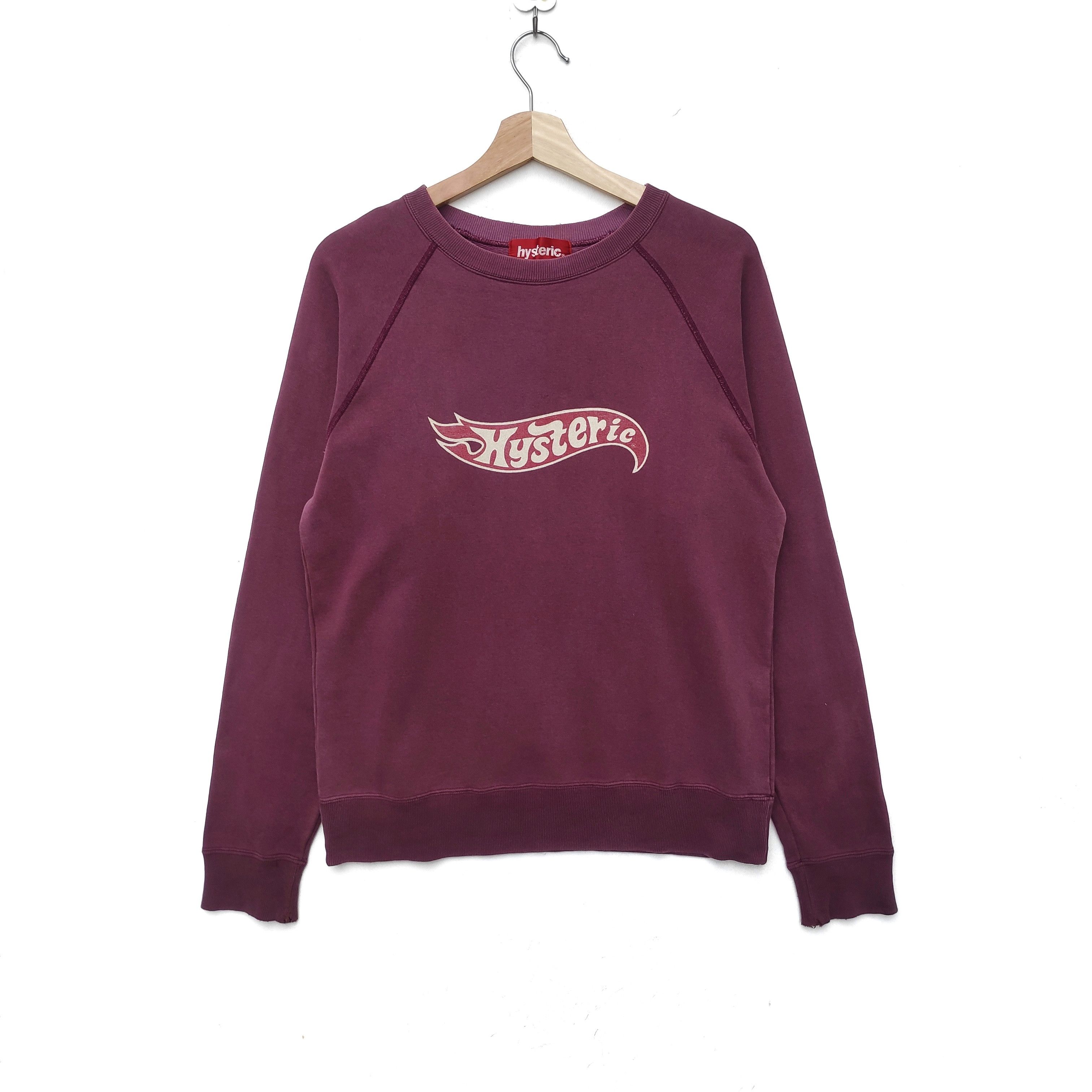 Hysteric Glamour × Vintage Vintage HYSTERIC GLAMOUR Sweatshirt Medium Maroon Dope Size US M / EU 48-50 / 2 - 1 Thumbnail