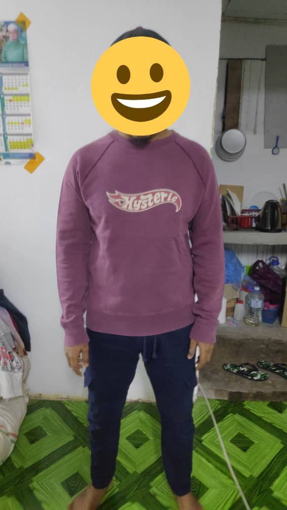 Hysteric Glamour × Vintage Vintage HYSTERIC GLAMOUR Sweatshirt Medium Maroon Dope Size US M / EU 48-50 / 2 - 10 Thumbnail
