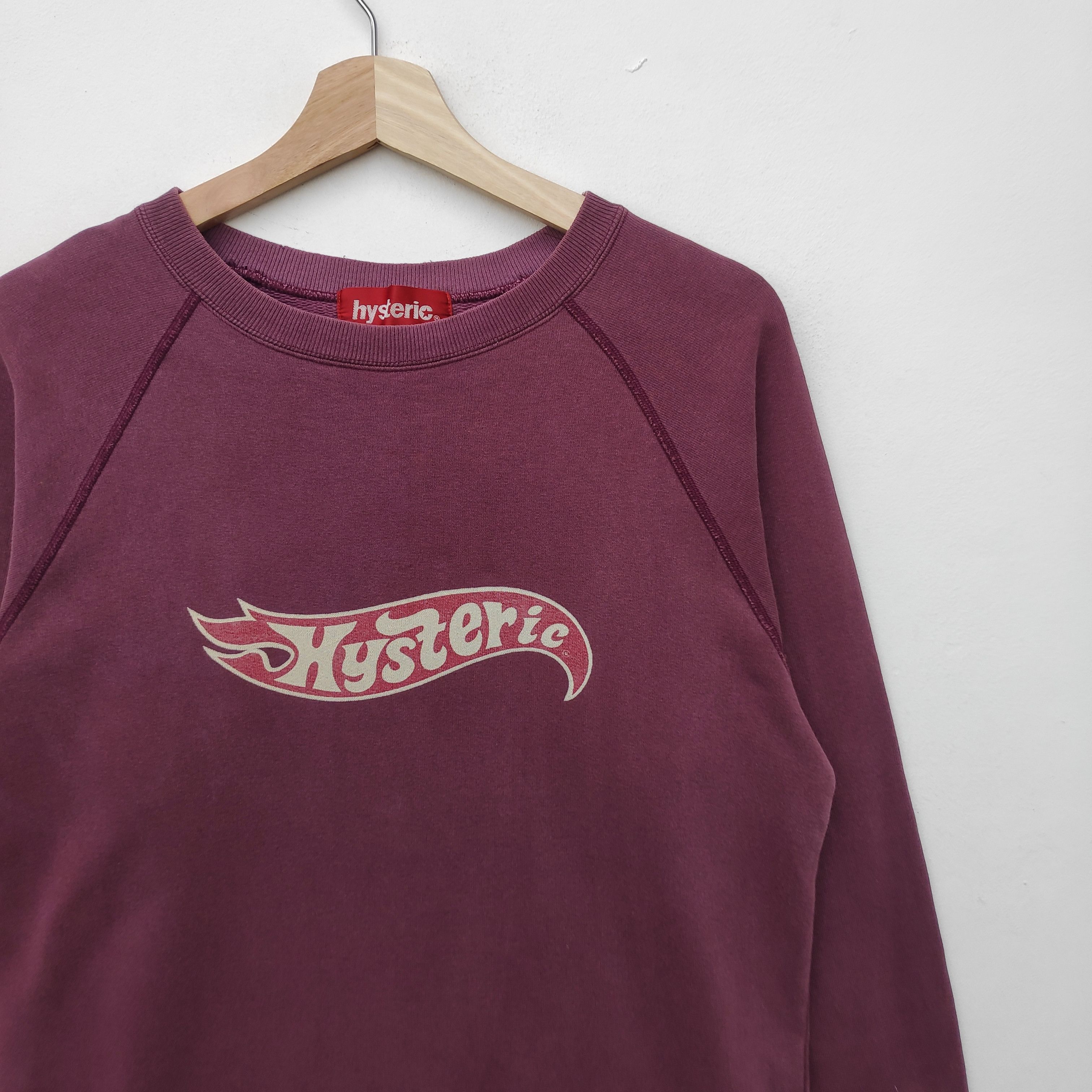 Hysteric Glamour × Vintage Vintage HYSTERIC GLAMOUR Sweatshirt Medium Maroon Dope Size US M / EU 48-50 / 2 - 3 Thumbnail