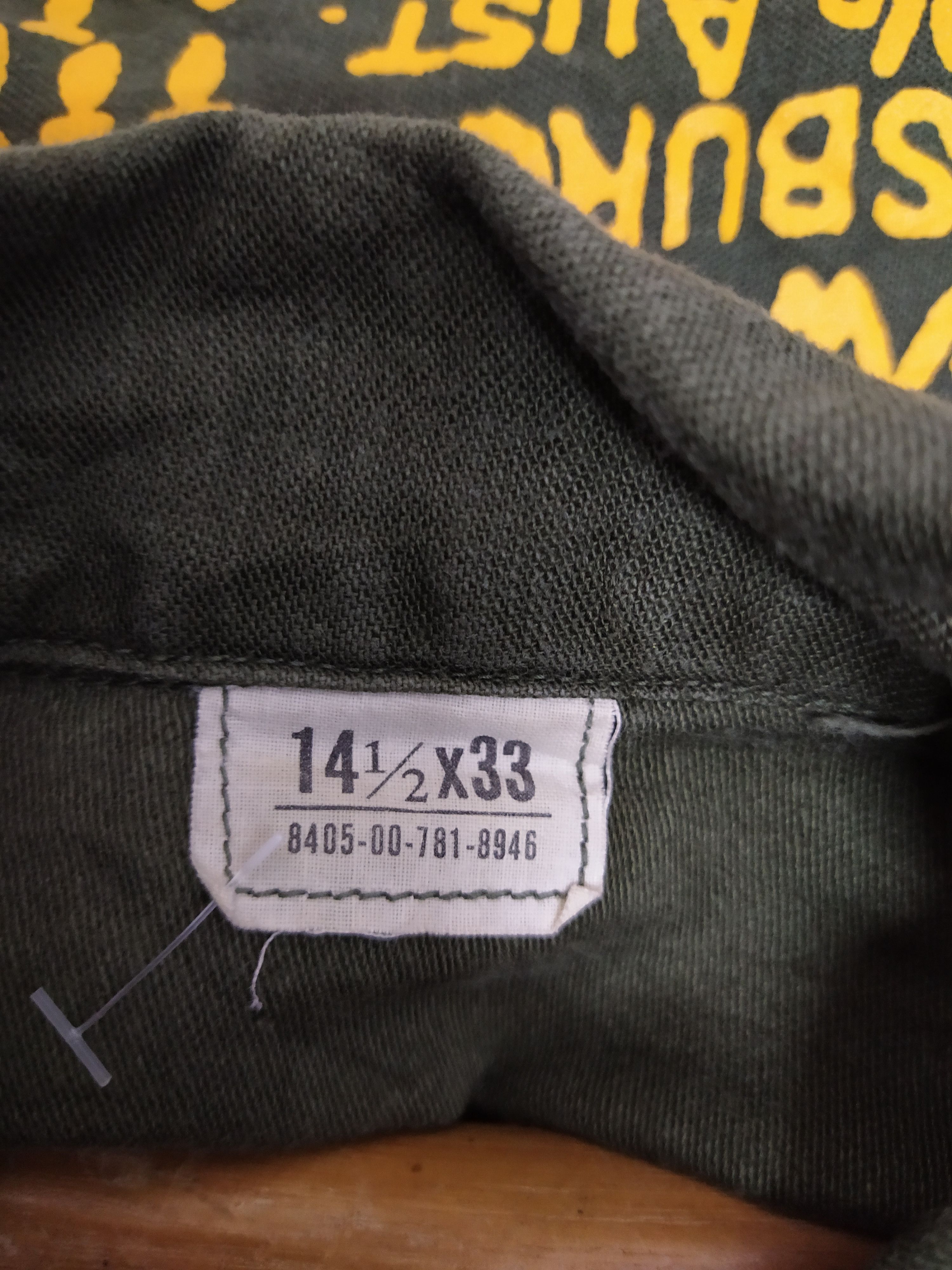 Vintage WW2 Mediterranean Theater MTO 1944-45 SATEEN SHIRT (B555) Size US S / EU 44-46 / 1 - 7 Thumbnail