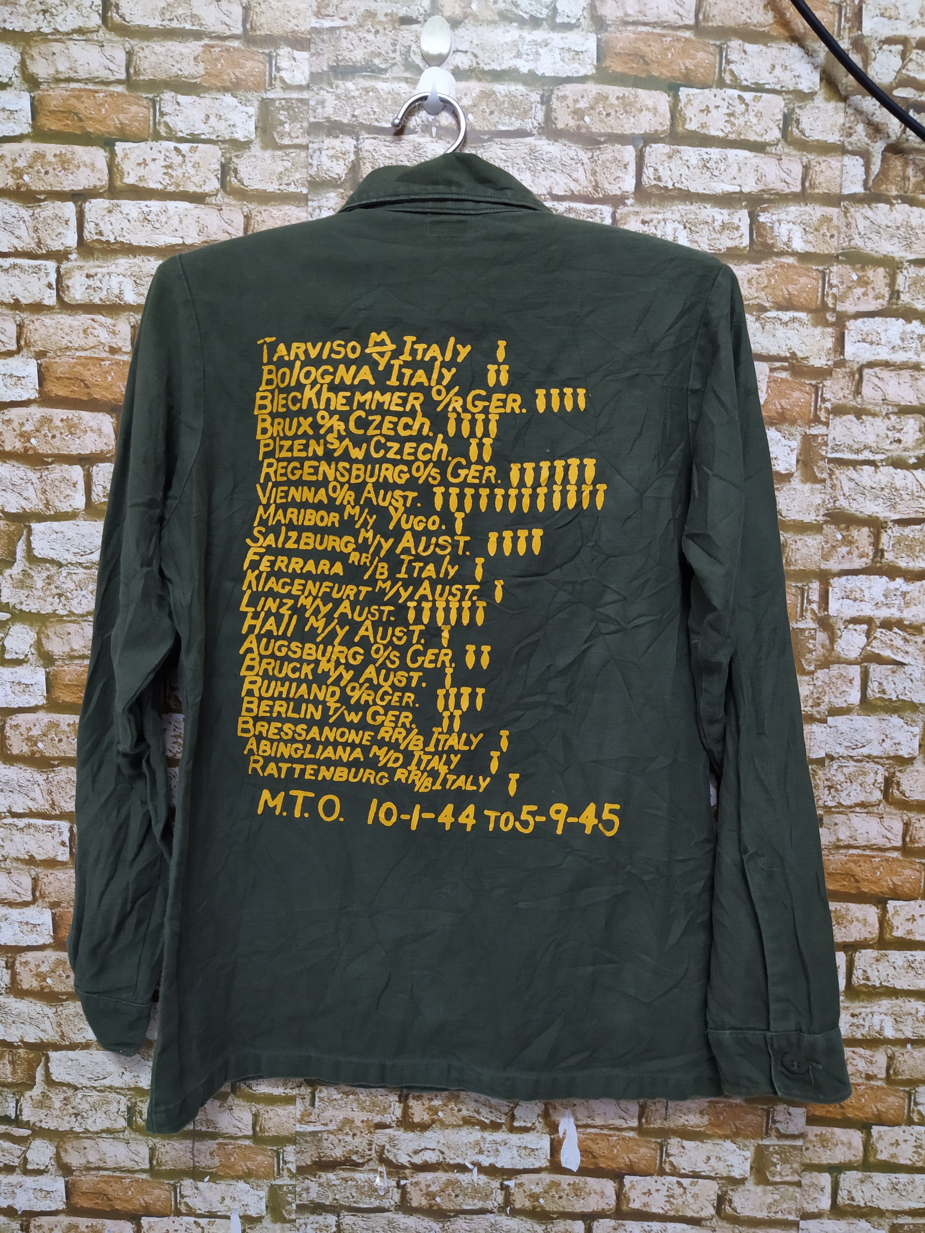 Vintage WW2 Mediterranean Theater MTO 1944-45 SATEEN SHIRT (B555) Size US S / EU 44-46 / 1 - 1 Thumbnail