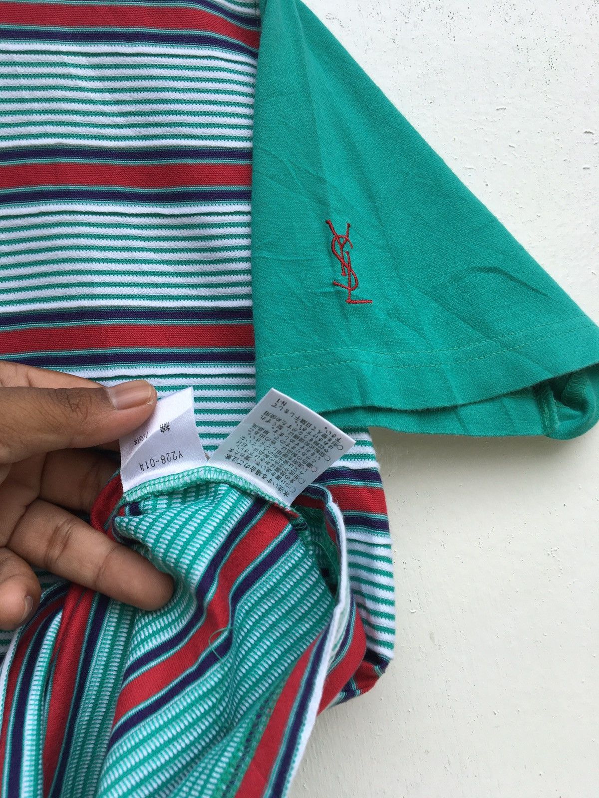 Yves Saint Laurent Vintage Yves Saint Laurent YSL Pour Homme Stripes Polos Size US S / EU 44-46 / 1 - 13 Thumbnail