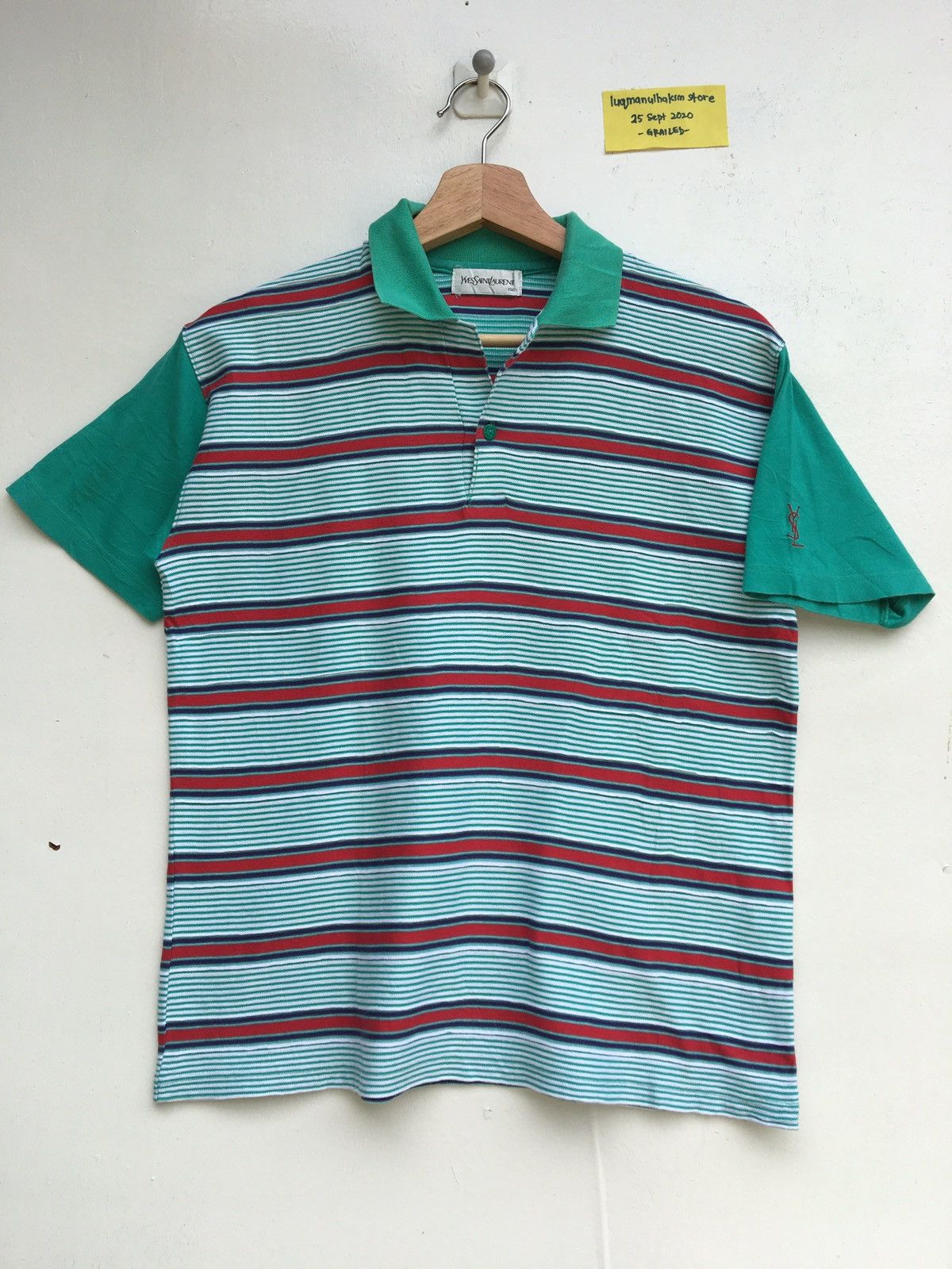 Yves Saint Laurent Vintage Yves Saint Laurent YSL Pour Homme Stripes Polos Size US S / EU 44-46 / 1 - 4 Thumbnail