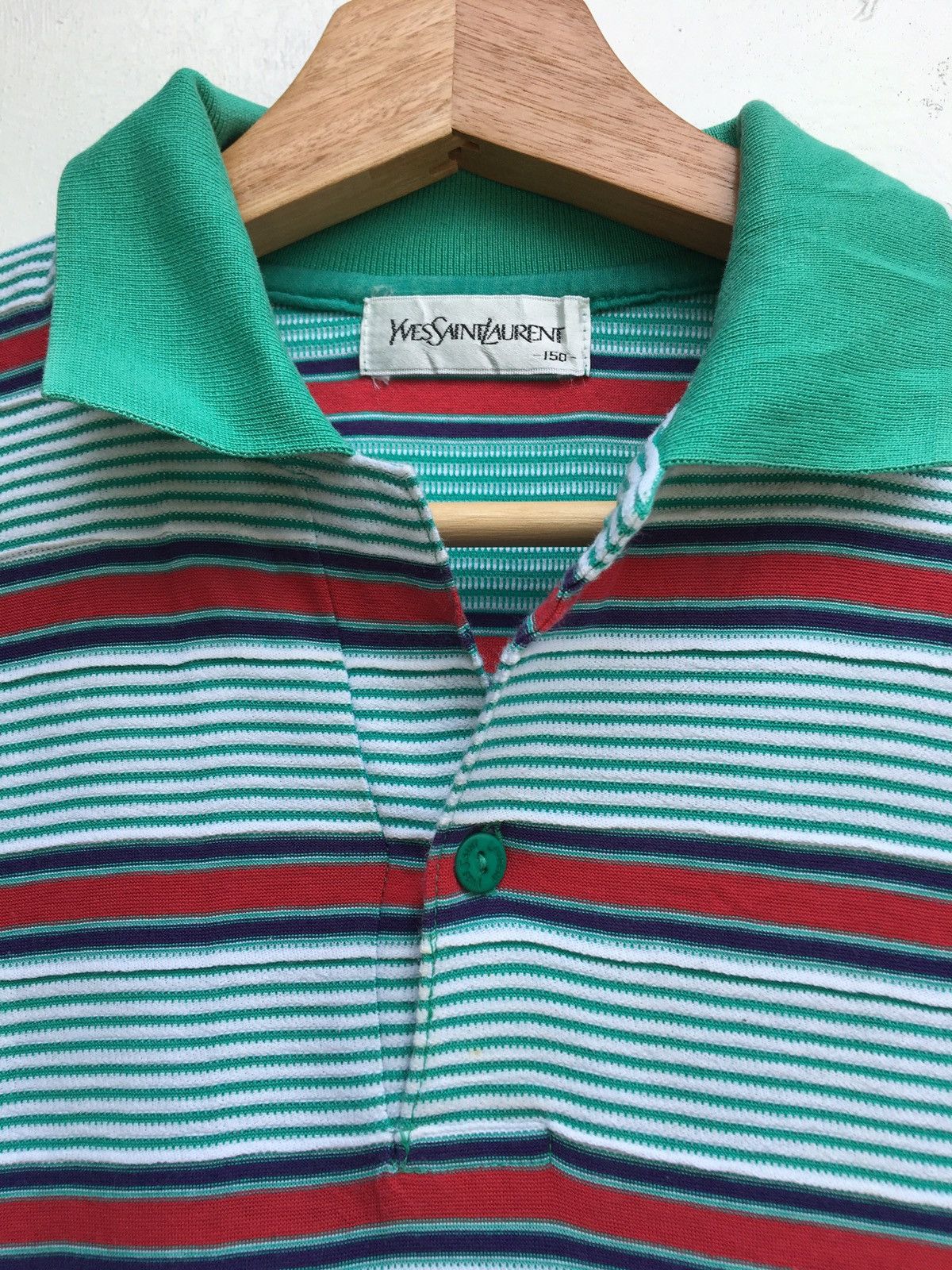 Yves Saint Laurent Vintage Yves Saint Laurent YSL Pour Homme Stripes Polos Size US S / EU 44-46 / 1 - 9 Thumbnail