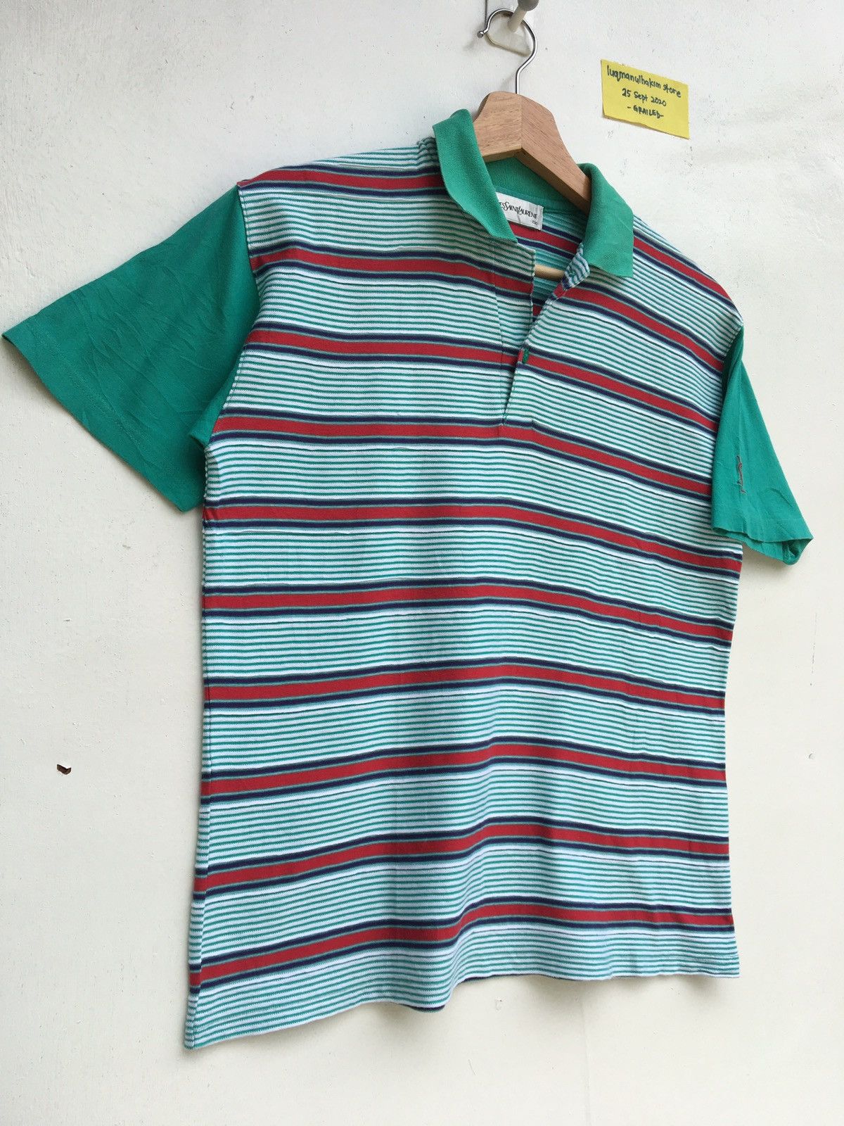 Yves Saint Laurent Vintage Yves Saint Laurent YSL Pour Homme Stripes Polos Size US S / EU 44-46 / 1 - 5 Thumbnail