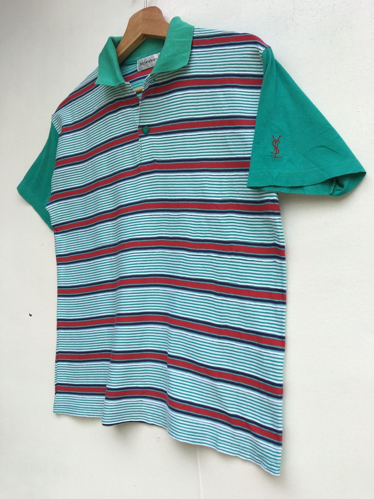 Yves Saint Laurent Vintage Yves Saint Laurent YSL Pour Homme Stripes Polos Size US S / EU 44-46 / 1 - 6 Thumbnail