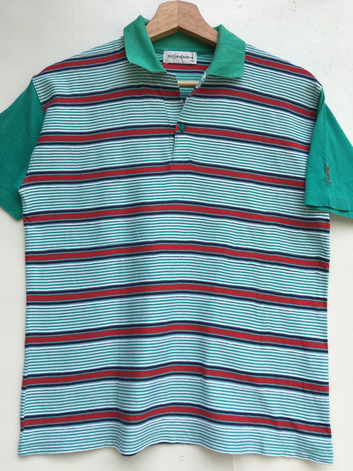 Yves Saint Laurent Vintage Yves Saint Laurent YSL Pour Homme Stripes Polos Size US S / EU 44-46 / 1 - 8 Thumbnail