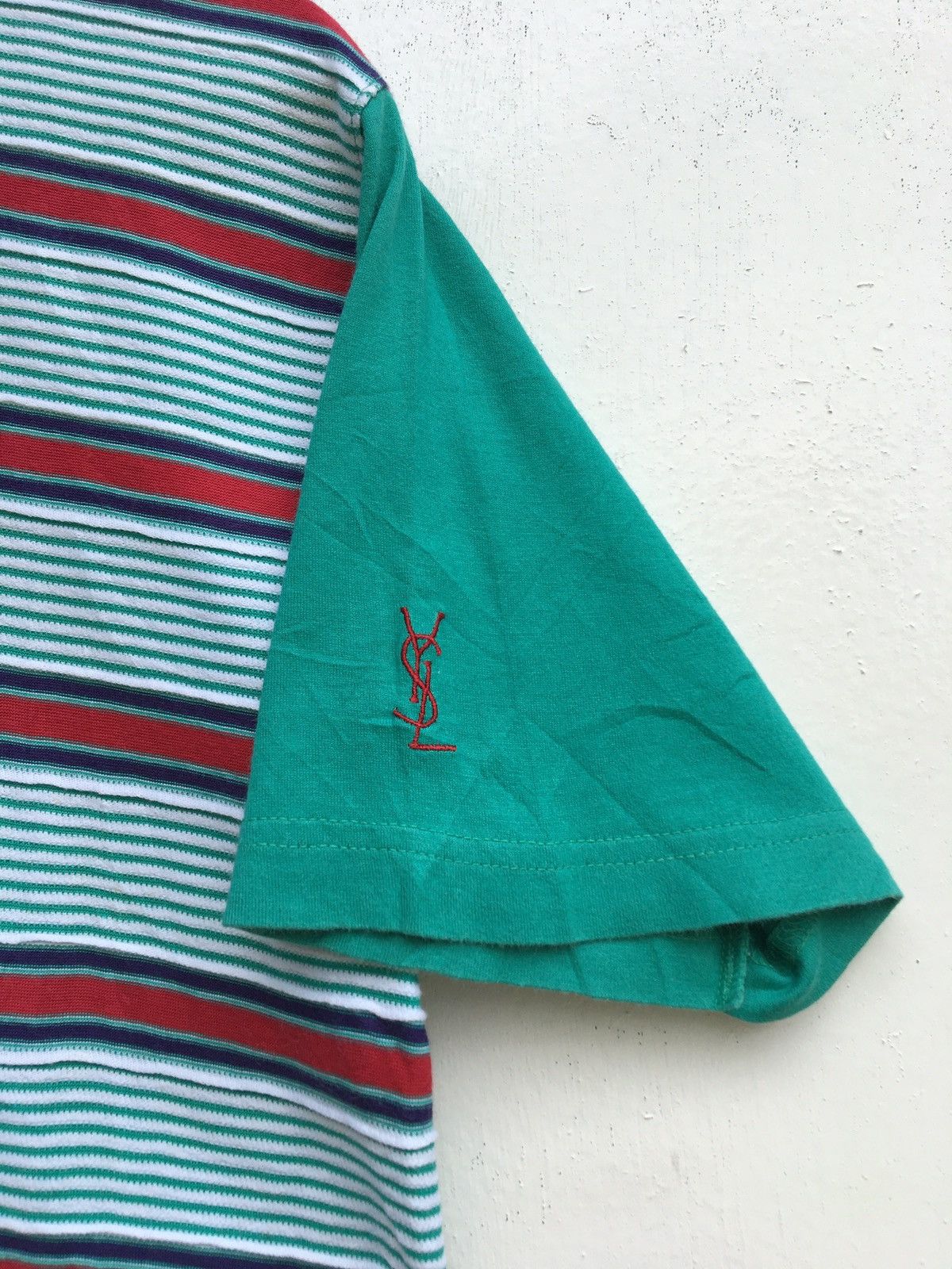 Yves Saint Laurent Vintage Yves Saint Laurent YSL Pour Homme Stripes Polos Size US S / EU 44-46 / 1 - 7 Thumbnail