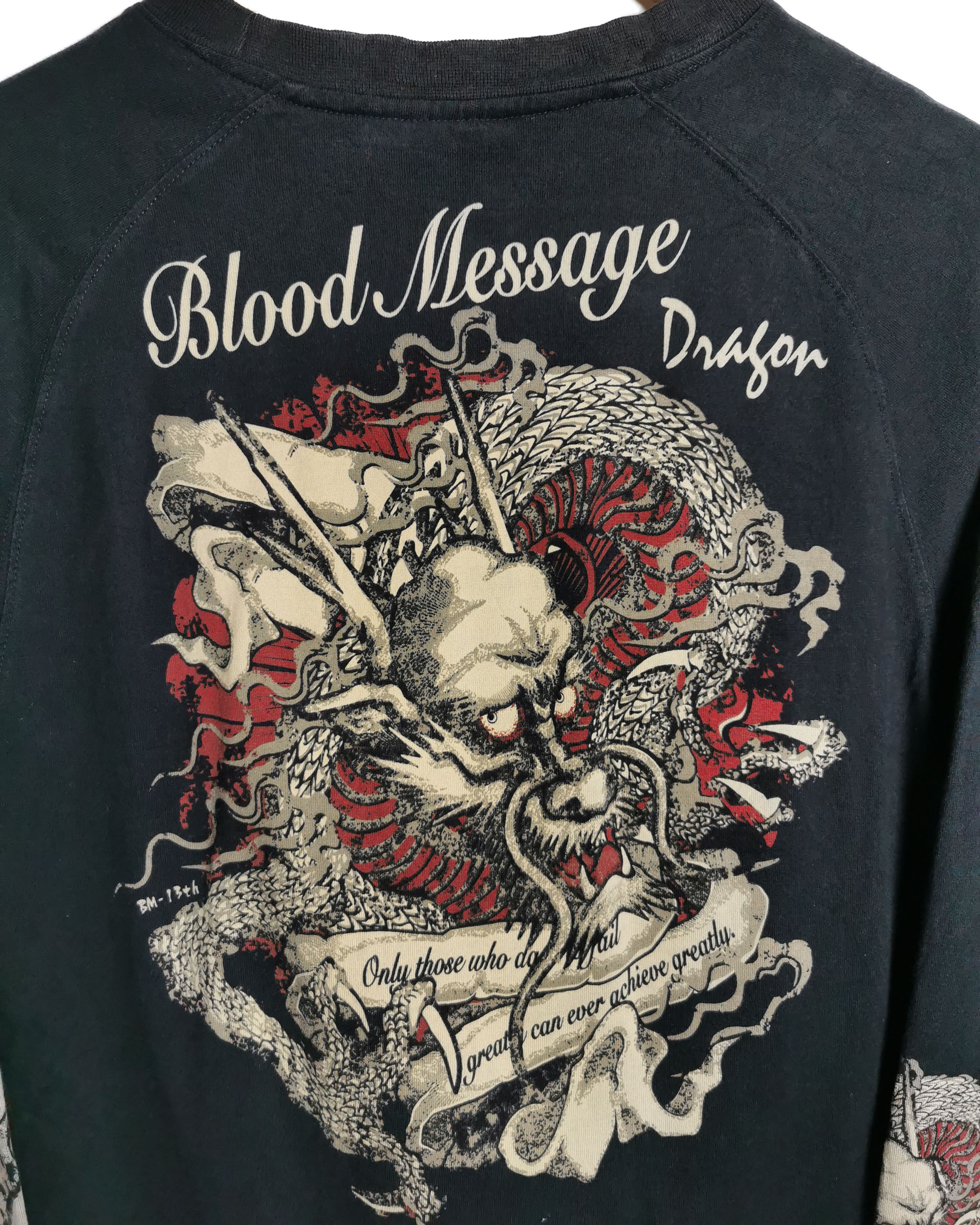 Japanese Brand Similar to Evisu Blood Message Tattoo Dragon T shirt Size US S / EU 44-46 / 1 - 3 Thumbnail