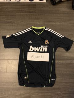 RARE JC Sports Black White REAL MADRID BWIN Away Jersey Shirt MEN LG #20  Vero