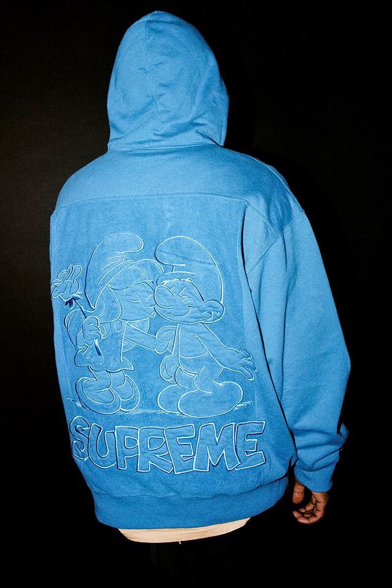 Supreme Supreme Smurfs Hooded Sweatshirt Pale Royal | Grailed