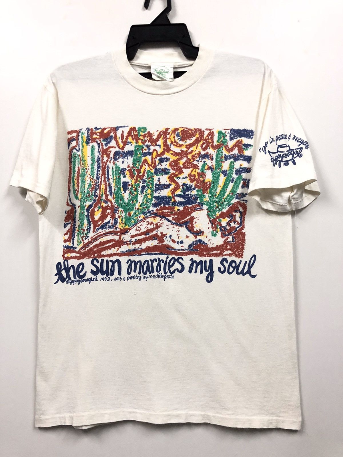 Vintage Vintage 1993 The Sun Marries My Soul By Michele Prata Shirt Size US M / EU 48-50 / 2 - 1 Thumbnail