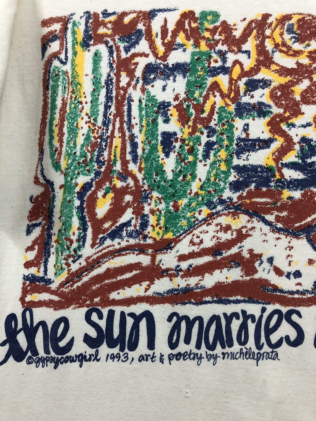 Vintage Vintage 1993 The Sun Marries My Soul By Michele Prata Shirt Size US M / EU 48-50 / 2 - 3 Thumbnail