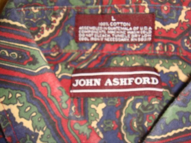 John Ashford × Vintage Vintage John Ashford paisley Adventure shirt Size Lrg Size US L / EU 52-54 / 3 - 3 Thumbnail