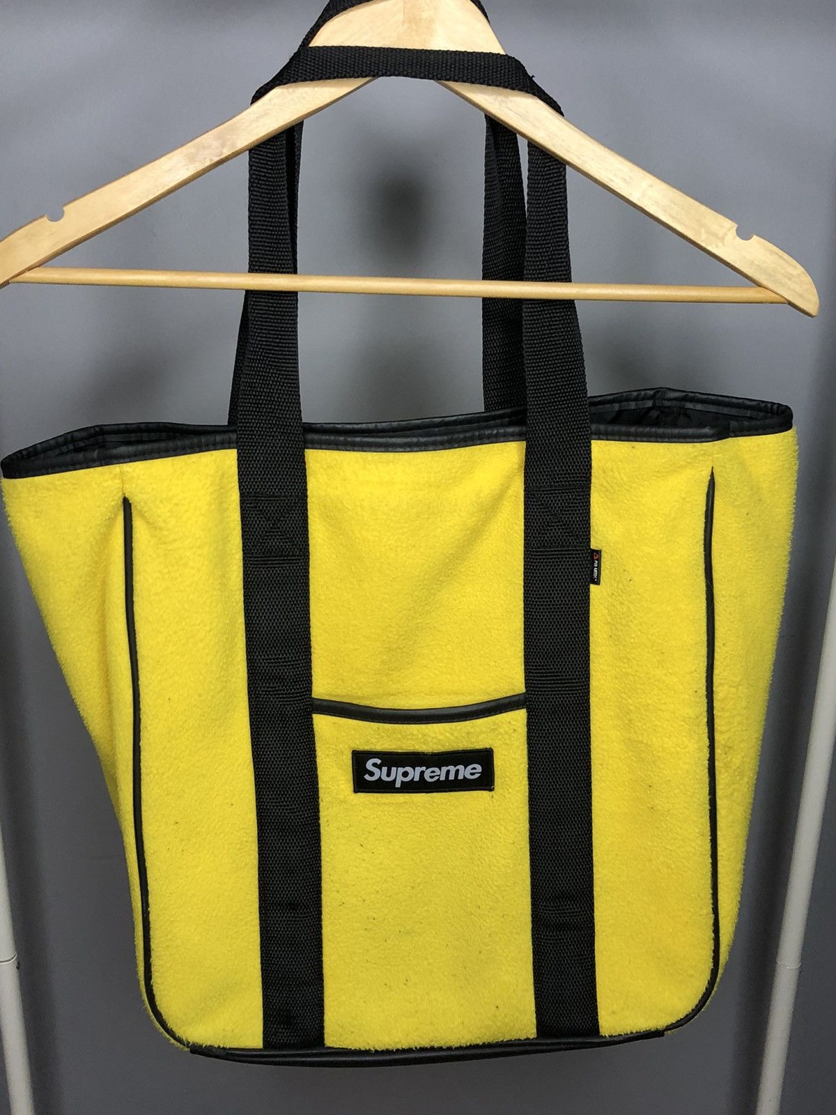 Supreme Supreme FW18 Polartec Tote Bag Yellow NWT | Grailed