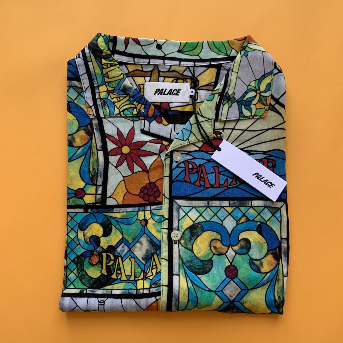 Palace Palace Muchas Glassias Stain Glass Mosiac Shirt | Grailed
