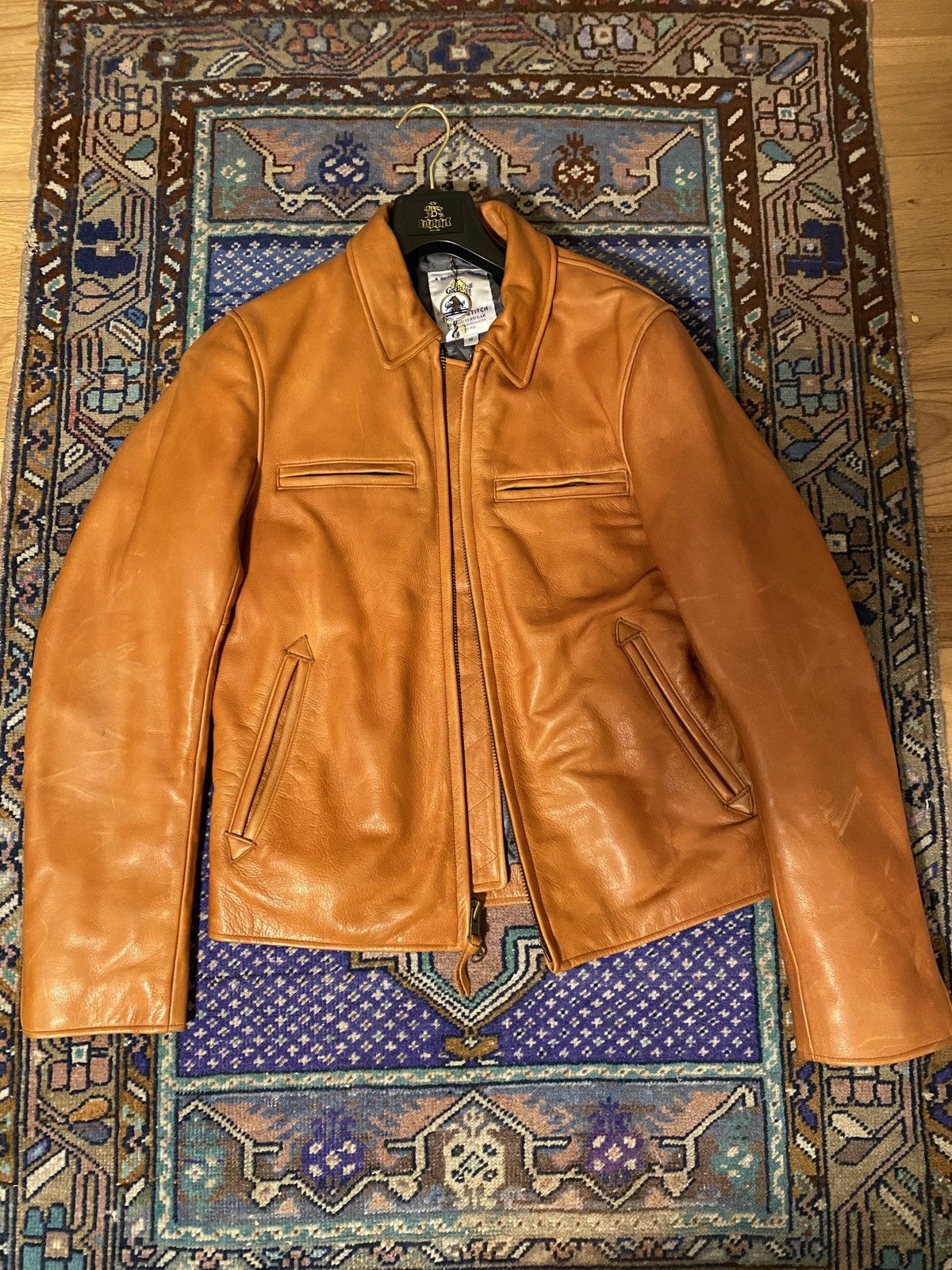 Taylor Stitch Moto Jacket Whiskey Steerhide