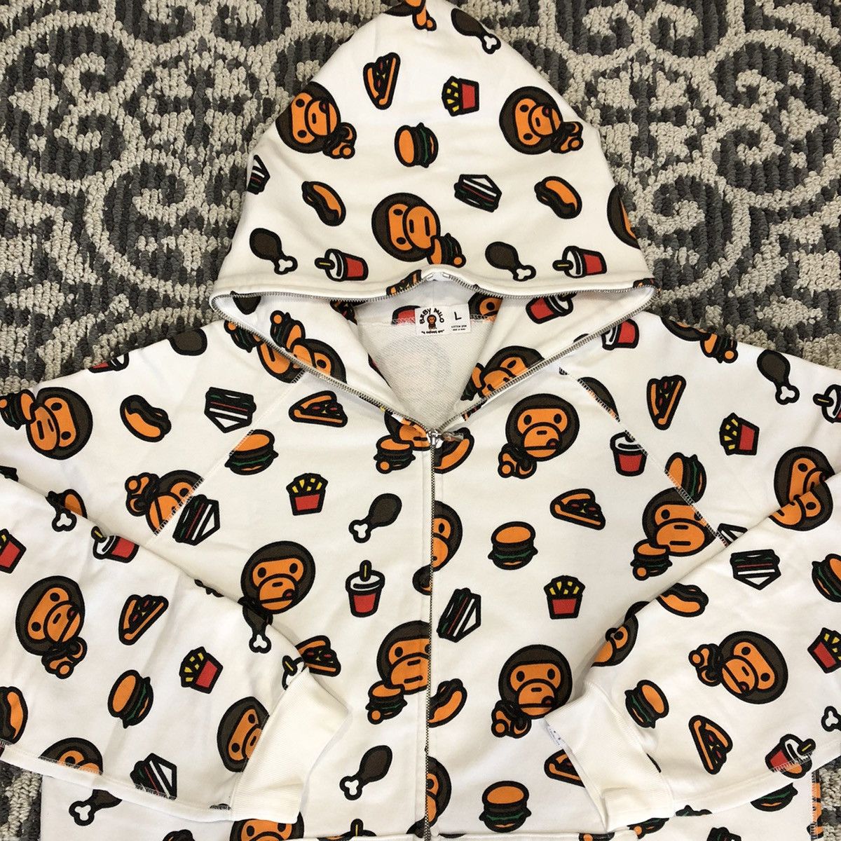 Baby milo junk food hoodie hotsell