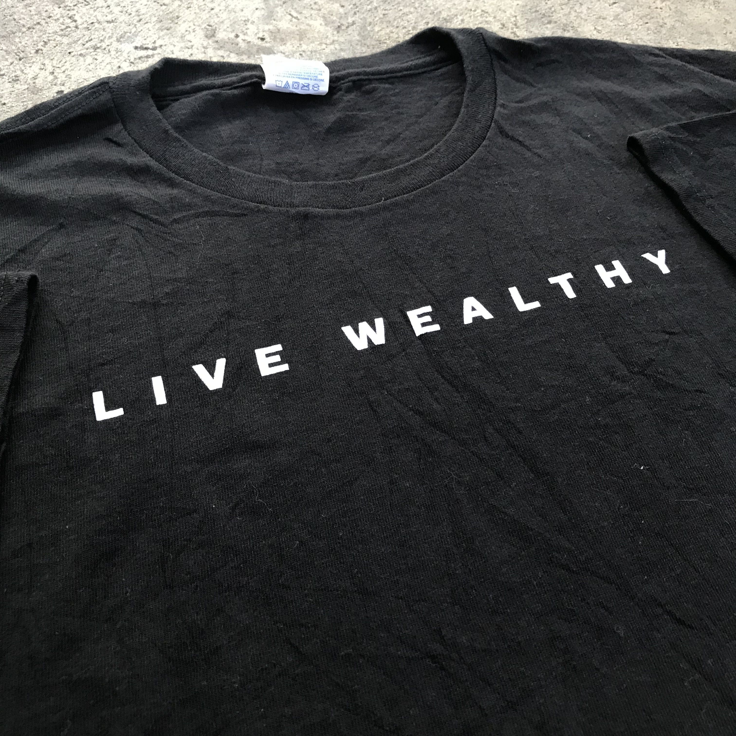 Vintage Y2K Live Wealthy Promo Tee XL graphic streetwear