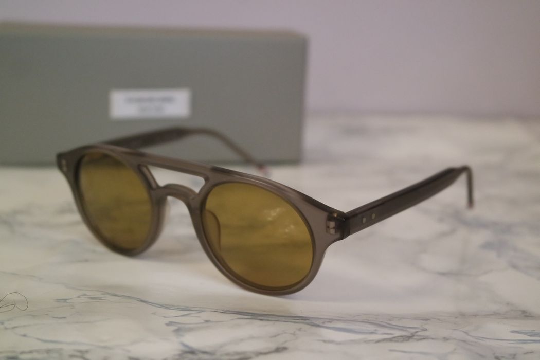 Thom Browne NEW Thom Browne TB 300 Grey Round Sunglasses | Grailed