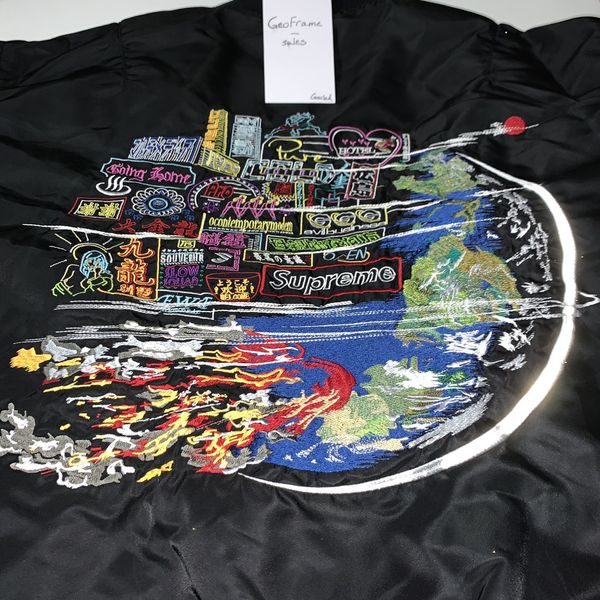 Supreme Supreme Globe MA-1 Jacket Black XL | Grailed