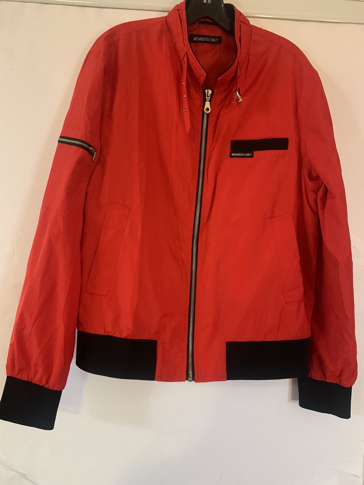 Members Only MEMBERS ONLY RED NYLON BOMBER JACKET | Grailed