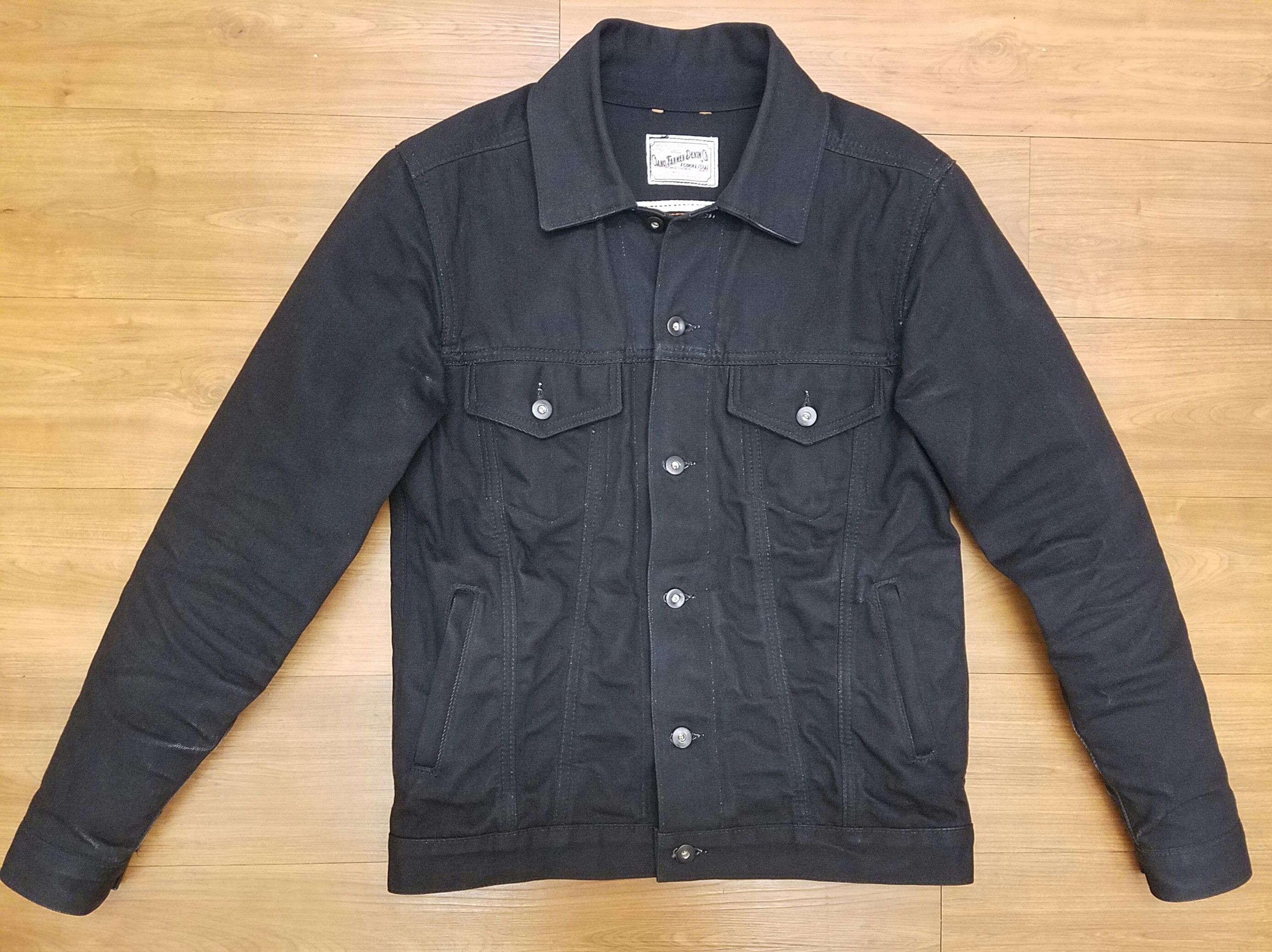 Ciano Farmer 15.5oz Black Denim Type 3 Jacket | Grailed