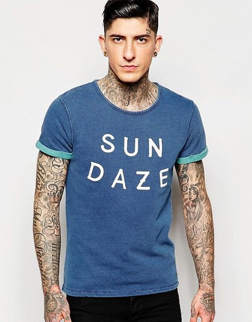 Scotch & Soda XXL Scotch & Soda Sun Daze T-Shirt- Stonewashed Blue Size US XXL / EU 58 / 5 - 2 Thumbnail