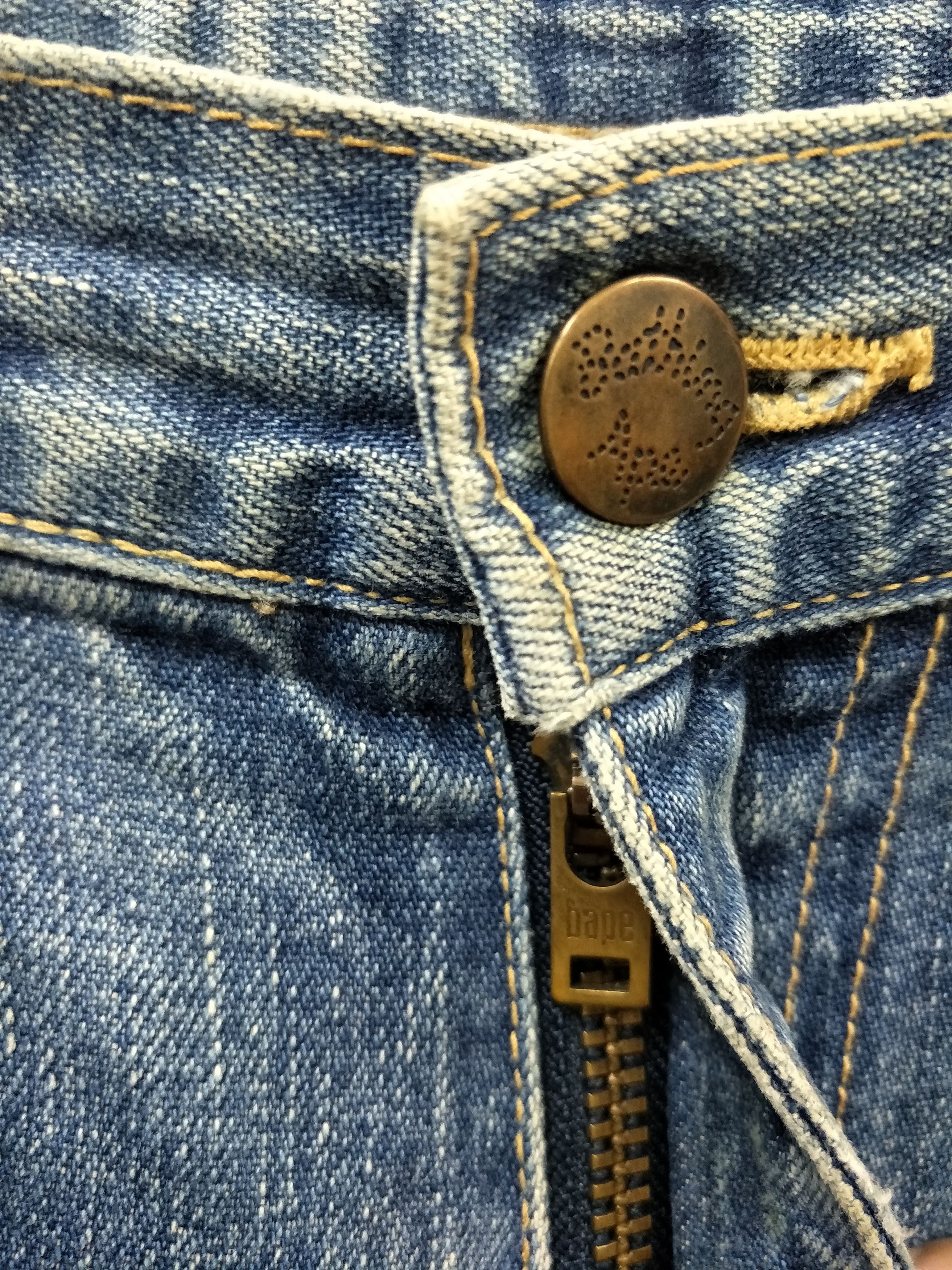 Bape Bape Distress Denim Embroidery Patch Size US 39 - 4 Thumbnail