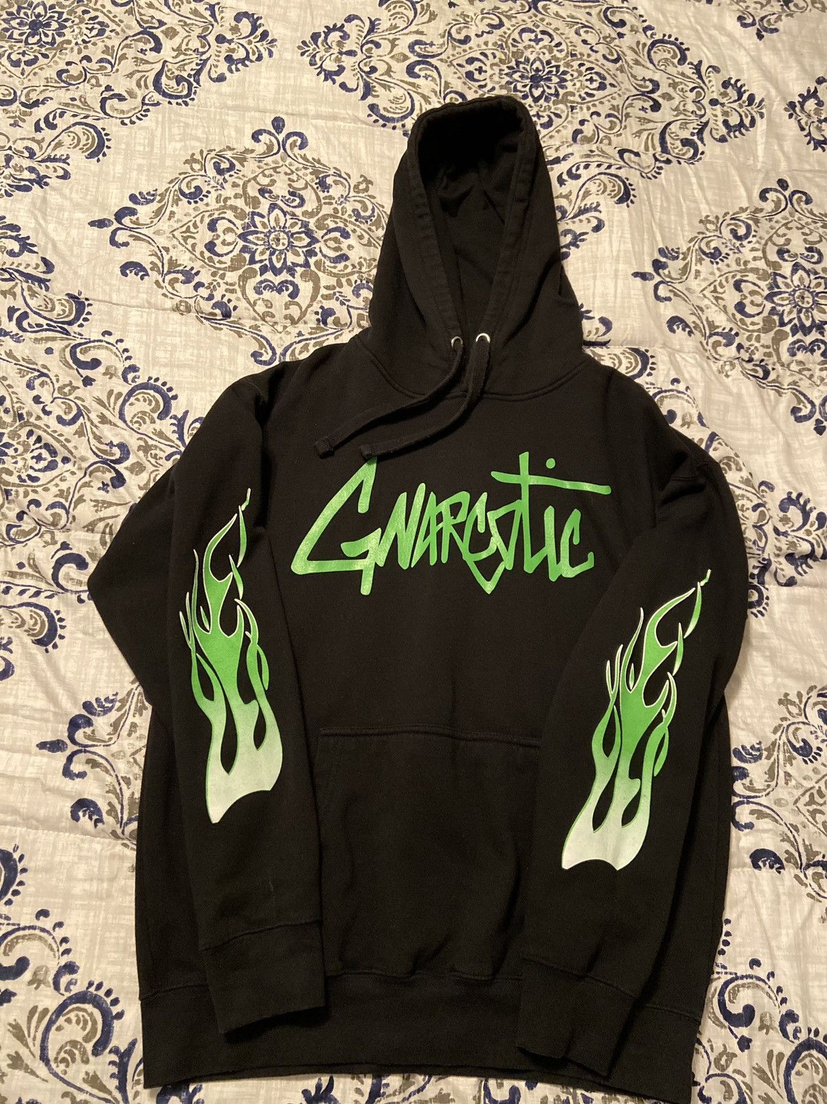 Green flame hoodie hotsell