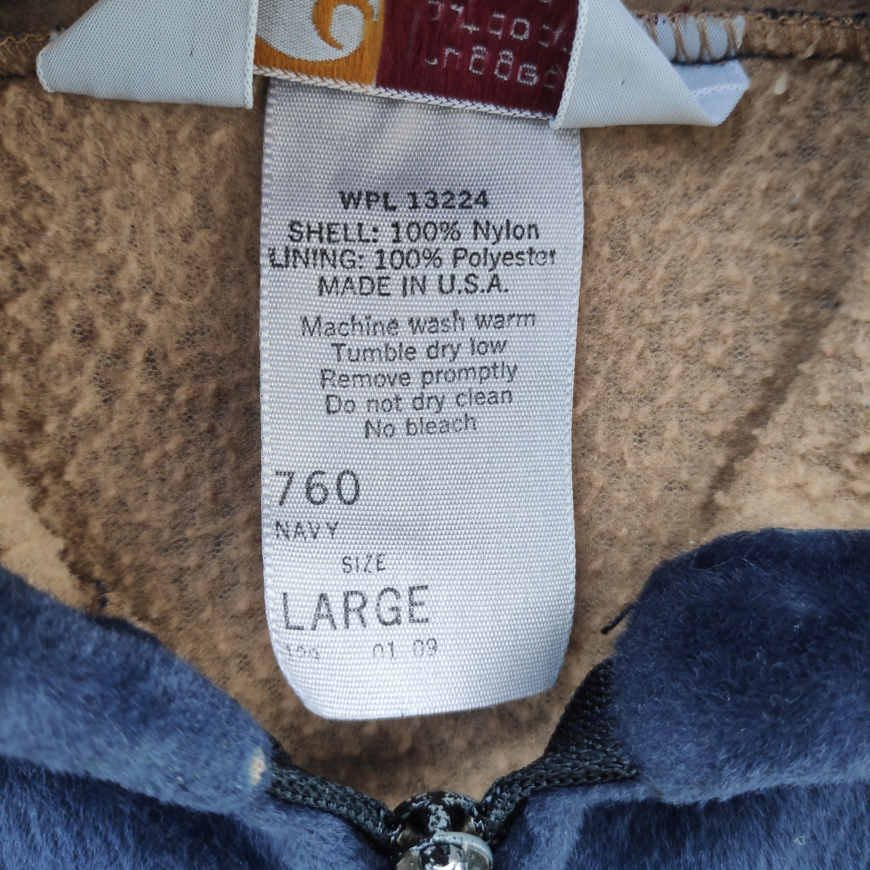 Carhartt × Vintage Vintage CARHARTT VELVET HOODIE LARGE DARK BLUE DOPE Size US L / EU 52-54 / 3 - 7 Thumbnail
