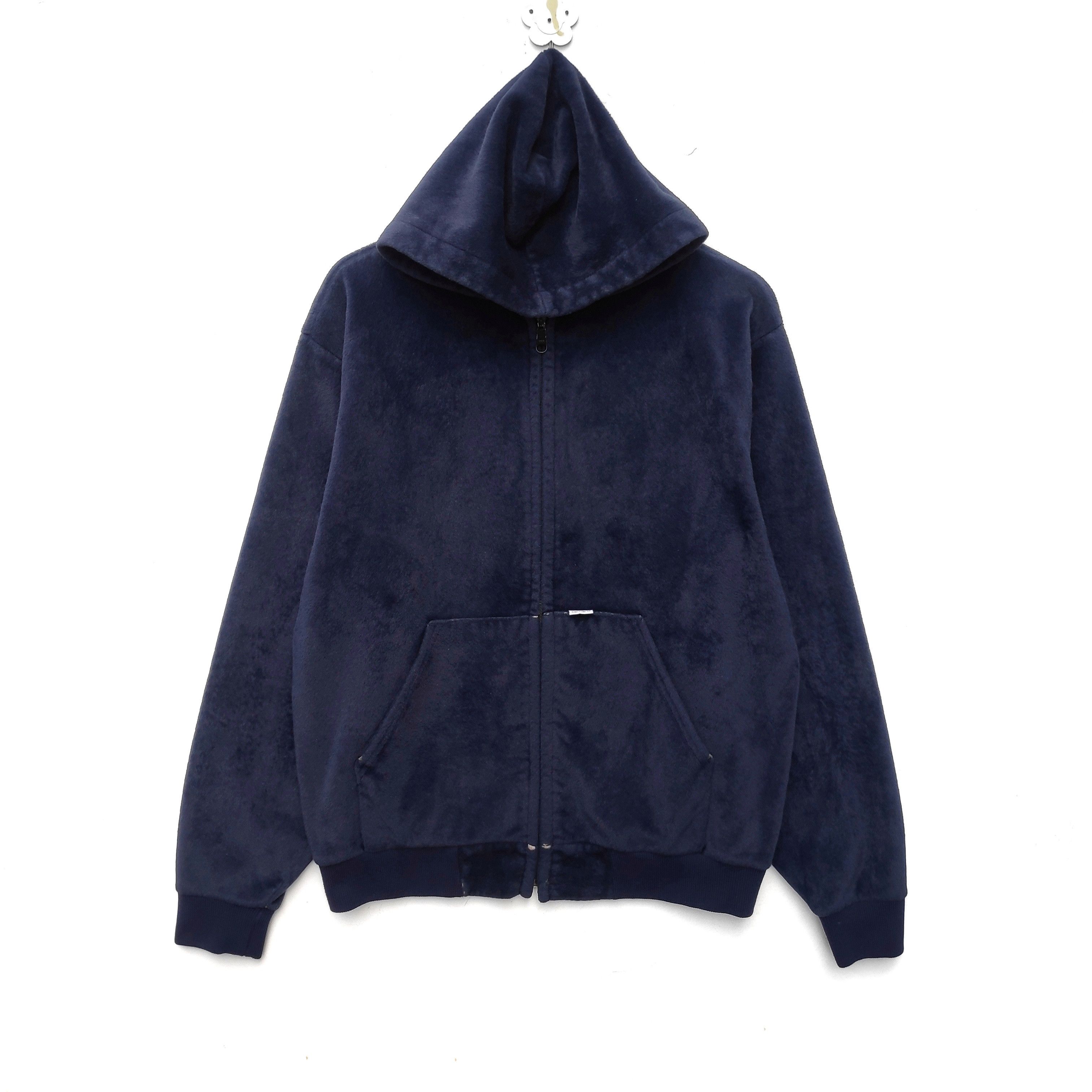 Carhartt × Vintage Vintage CARHARTT VELVET HOODIE LARGE DARK BLUE DOPE Size US L / EU 52-54 / 3 - 1 Thumbnail