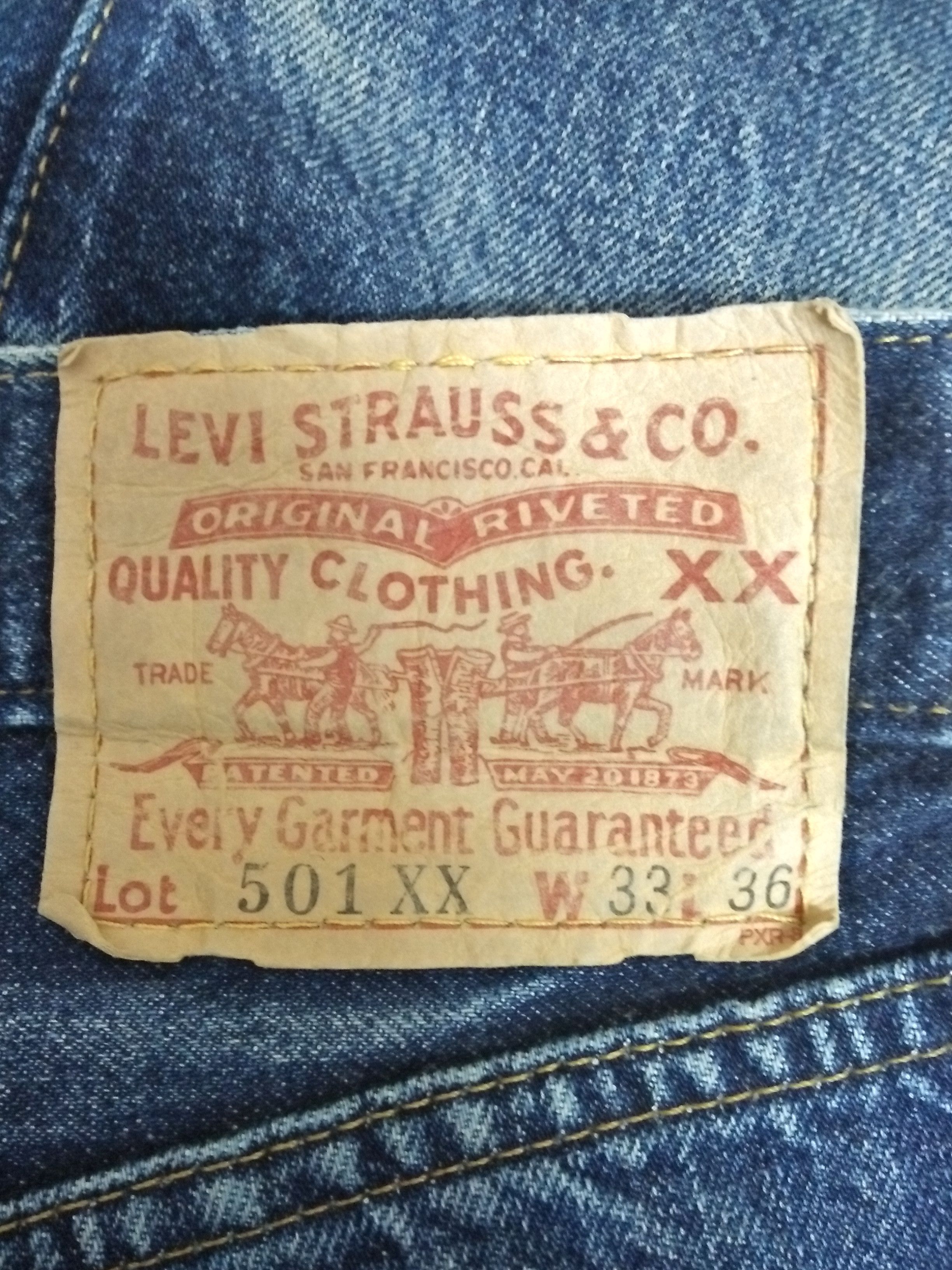 Levi's 90s LEVIS 501XX BIG E DENIM SELVEDGE USA 555 (A858) Size US 32 / EU 48 - 16 Thumbnail