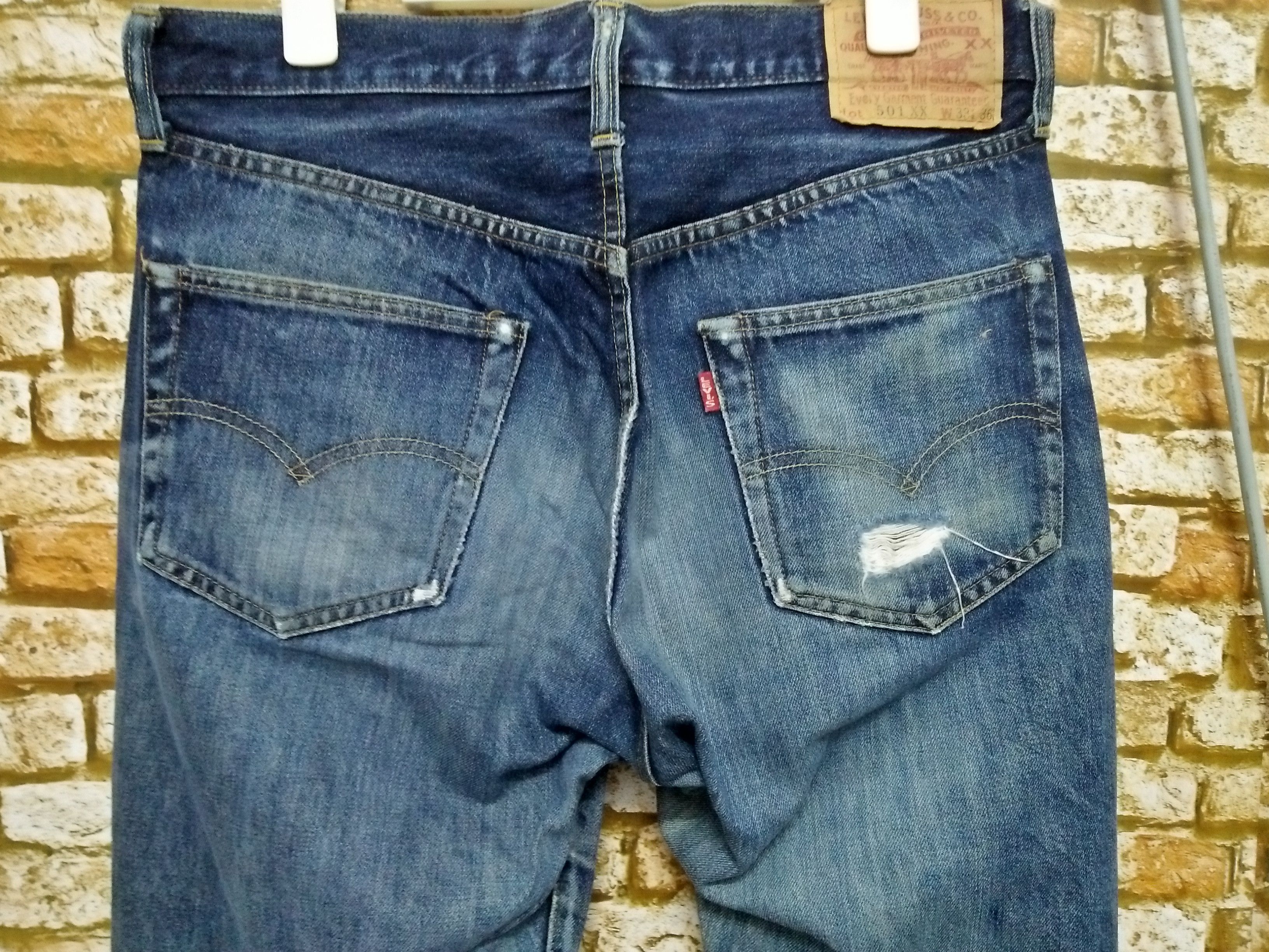 Levi's 90s LEVIS 501XX BIG E DENIM SELVEDGE USA 555 (A858) Size US 32 / EU 48 - 6 Thumbnail