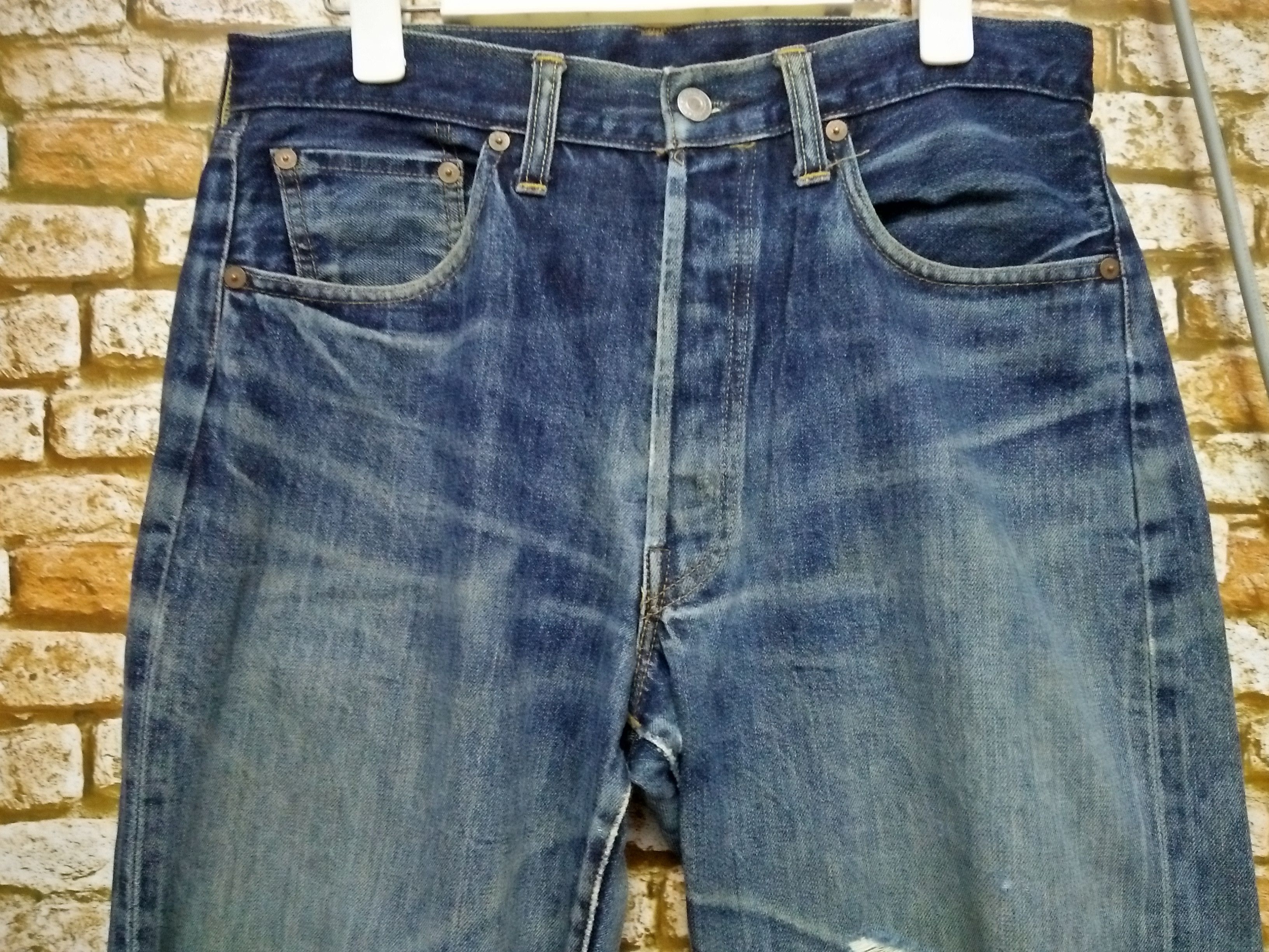 Levi's 90s LEVIS 501XX BIG E DENIM SELVEDGE USA 555 (A858) Size US 32 / EU 48 - 2 Thumbnail
