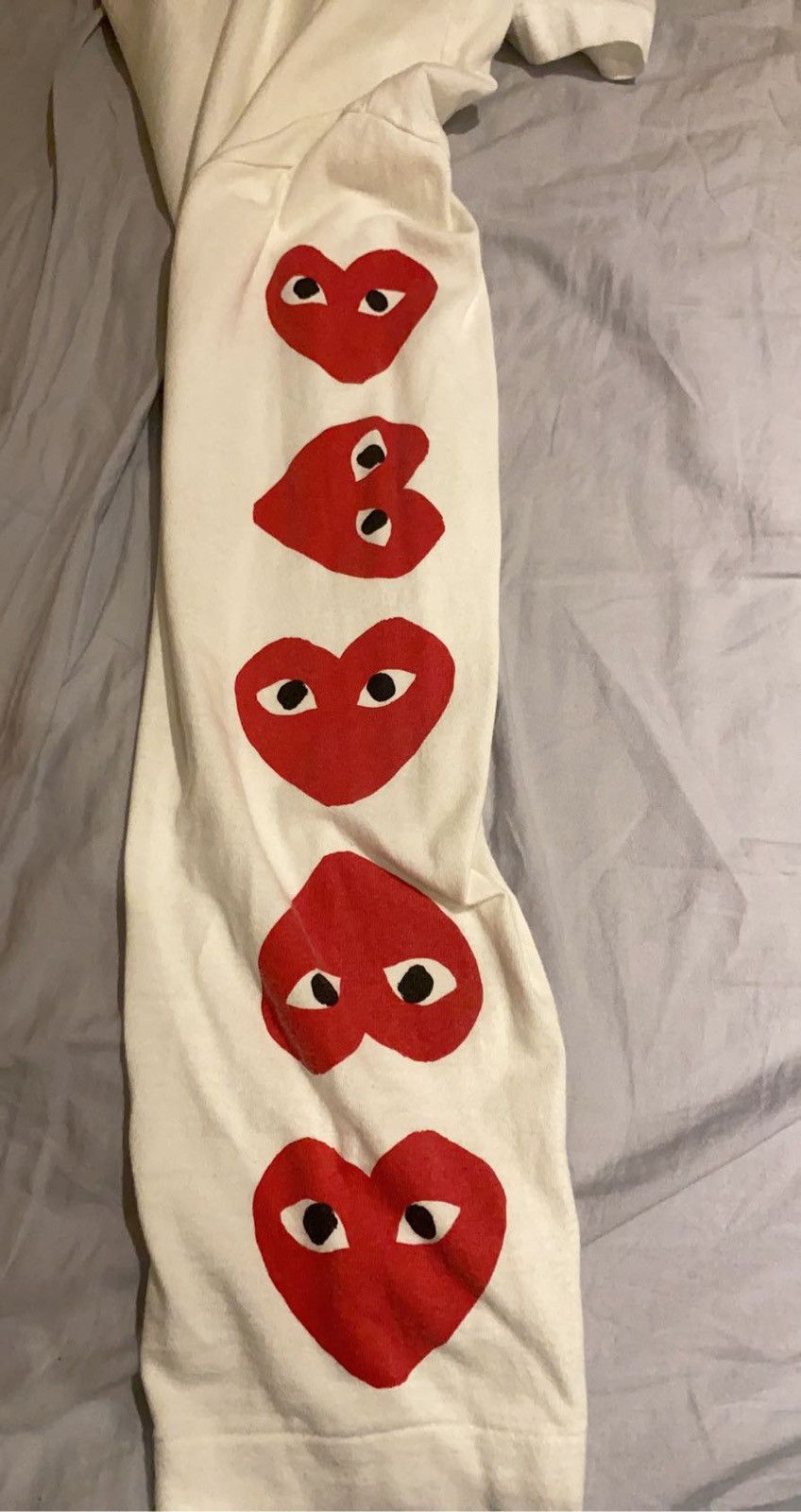Comme des Garcons PLAY FINAL DROP! Comme Des Garcons Long Sleeve Tee Multi Hearts Size US L / EU 52-54 / 3 - 3 Thumbnail