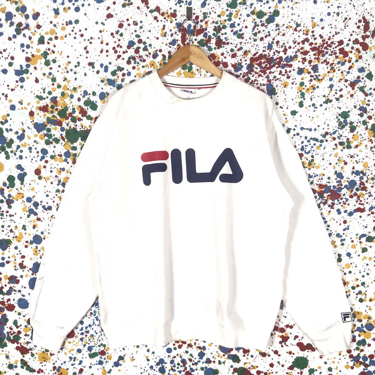 Vintage 90s Fila Big Logo Sweatshirt Spellout Sweater