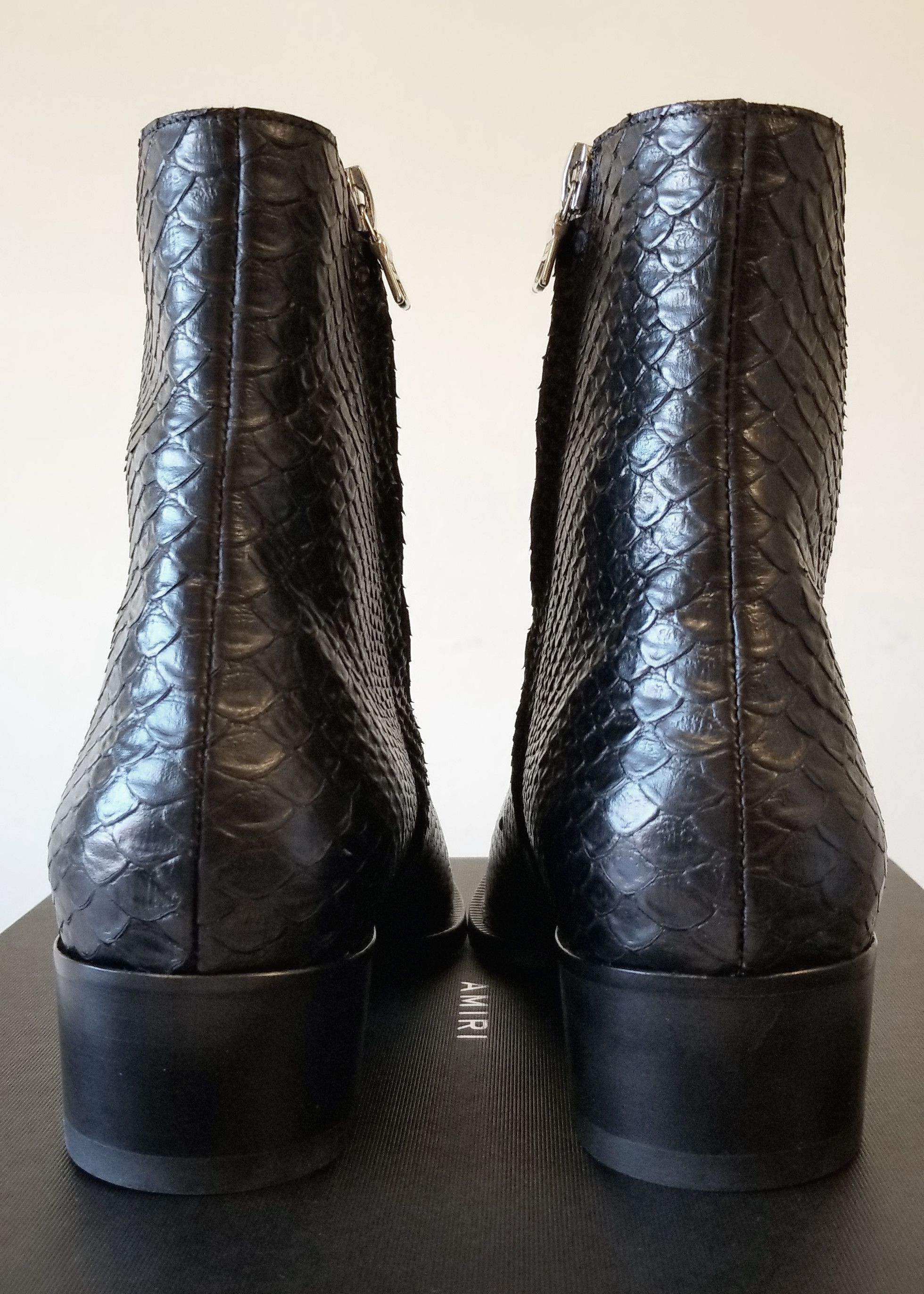 Amiri Black Snake Western Zip Boots Size US 11 / EU 44 - 6 Thumbnail