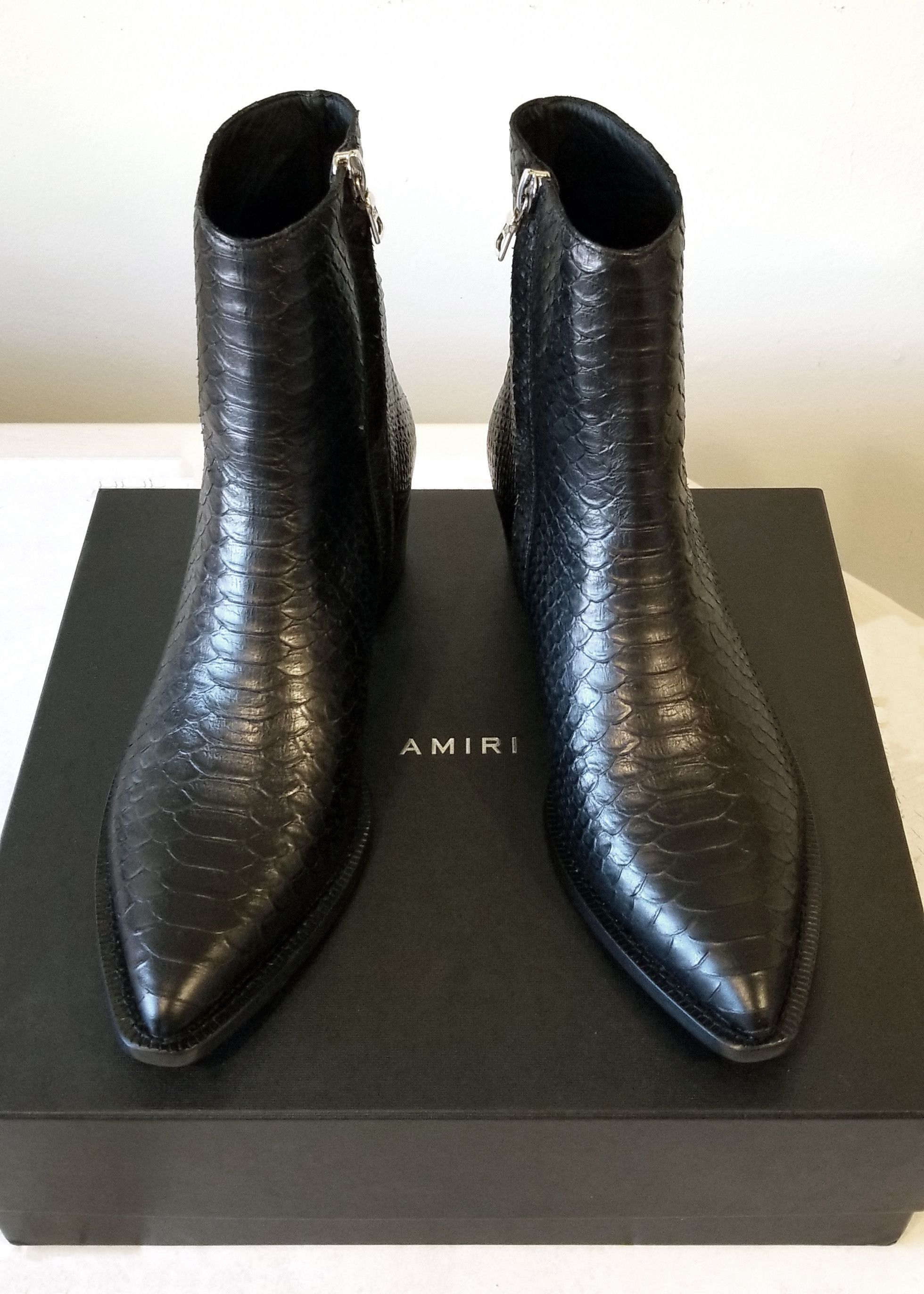 Amiri Black Snake Western Zip Boots Size US 11 / EU 44 - 4 Thumbnail