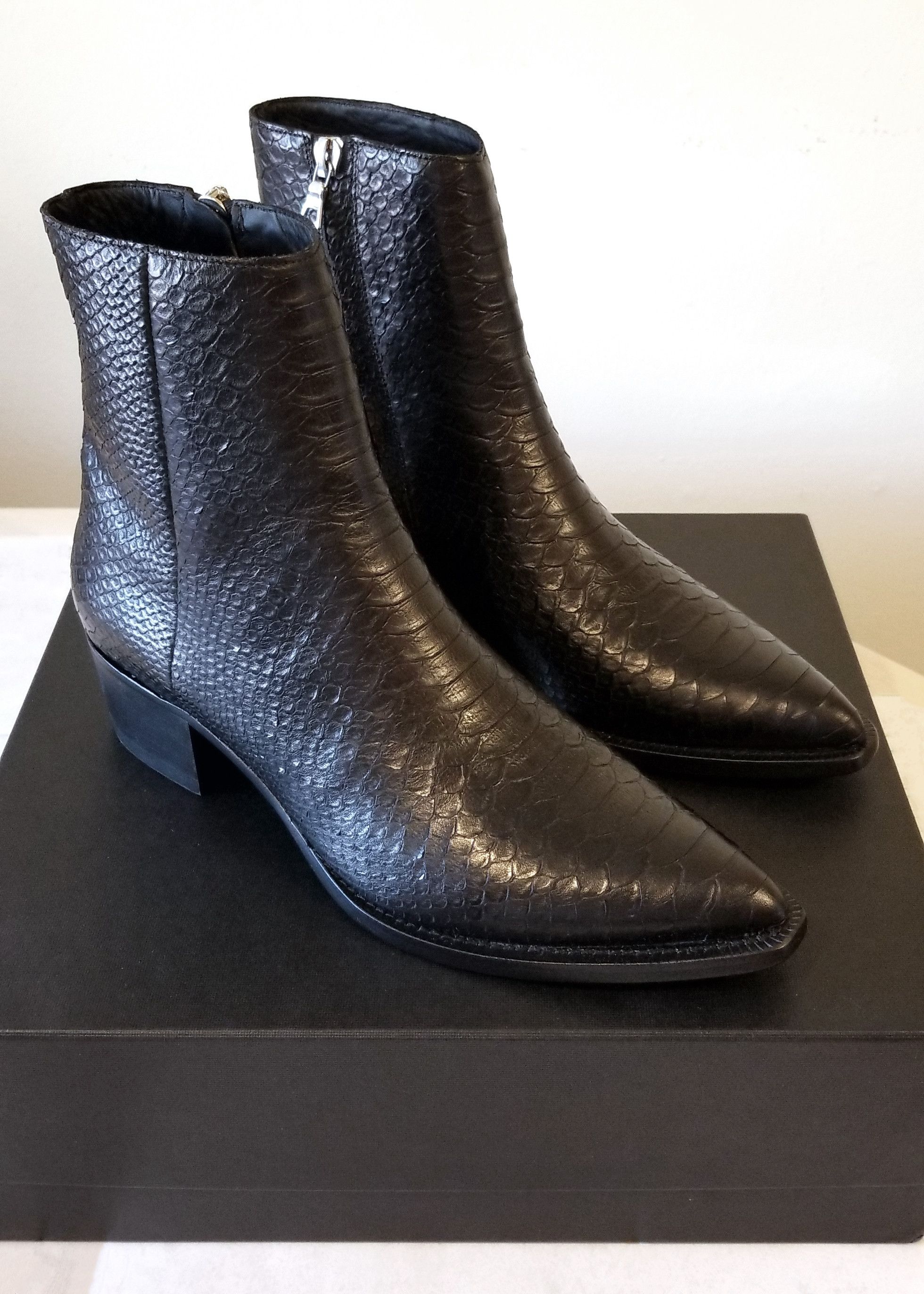 Amiri Black Snake Western Zip Boots Size US 11 / EU 44 - 5 Thumbnail