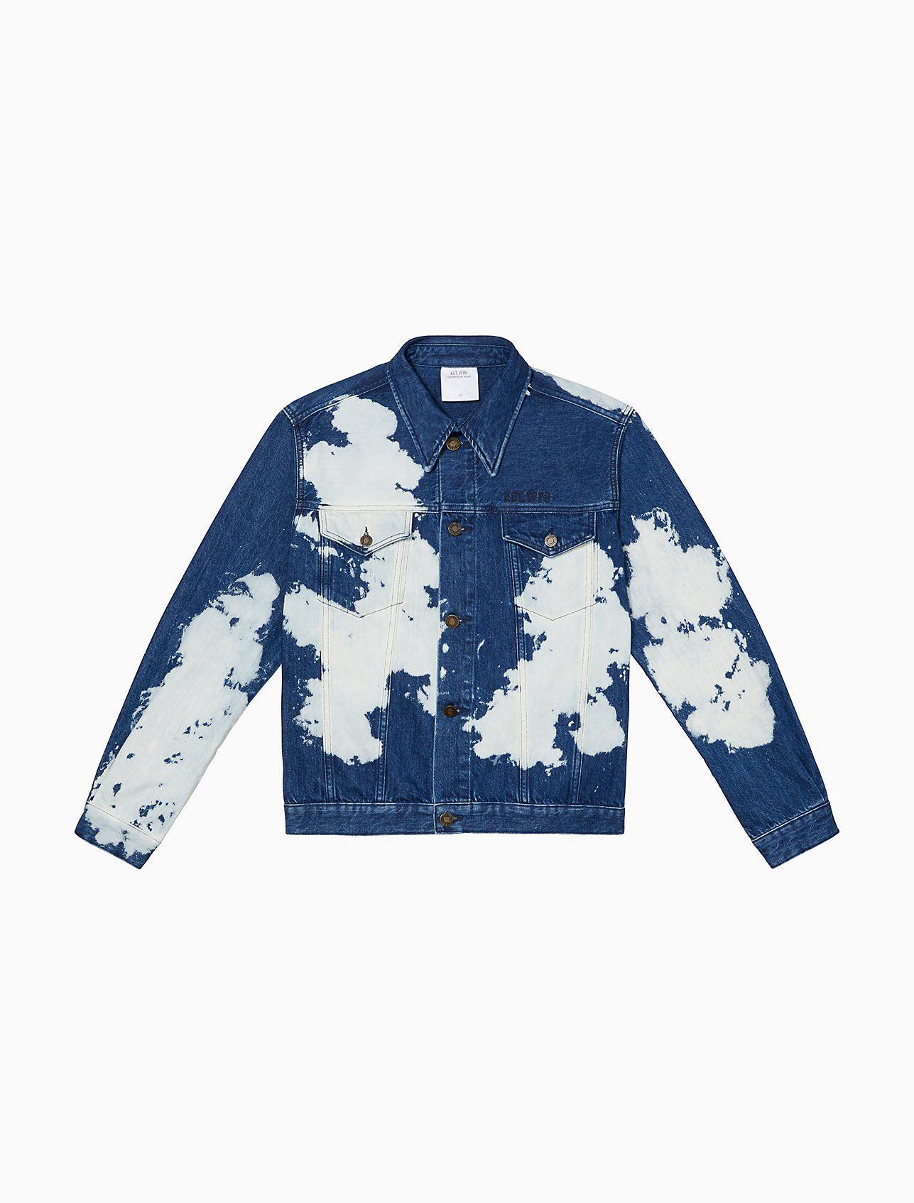 Calvin Klein 205W39NYC EST. 1978 Lunar Ascent Denim Trucker Jacket Size US L / EU 52-54 / 3 - 1 Thumbnail