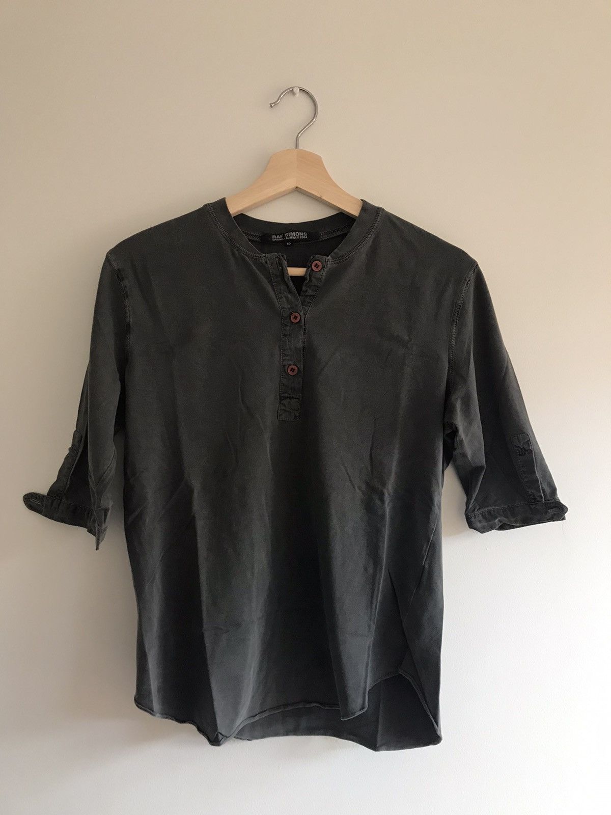Raf Simons Raf Simons SS04 Henley shirt | Grailed