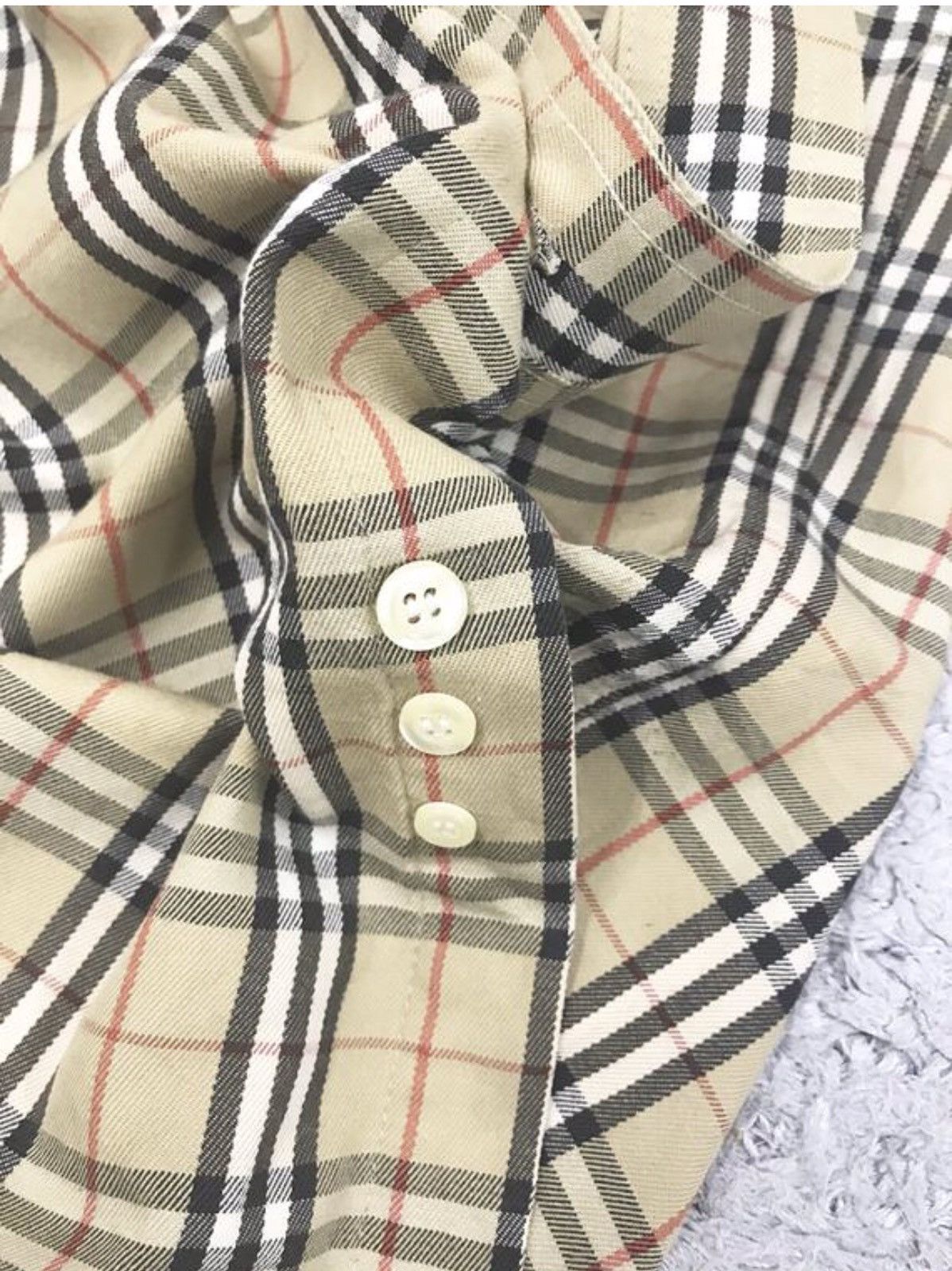 Burberry Vintage Vtg 90s Burberrys Nova Check Button Ups Shirt Liam Gallagher Grailed