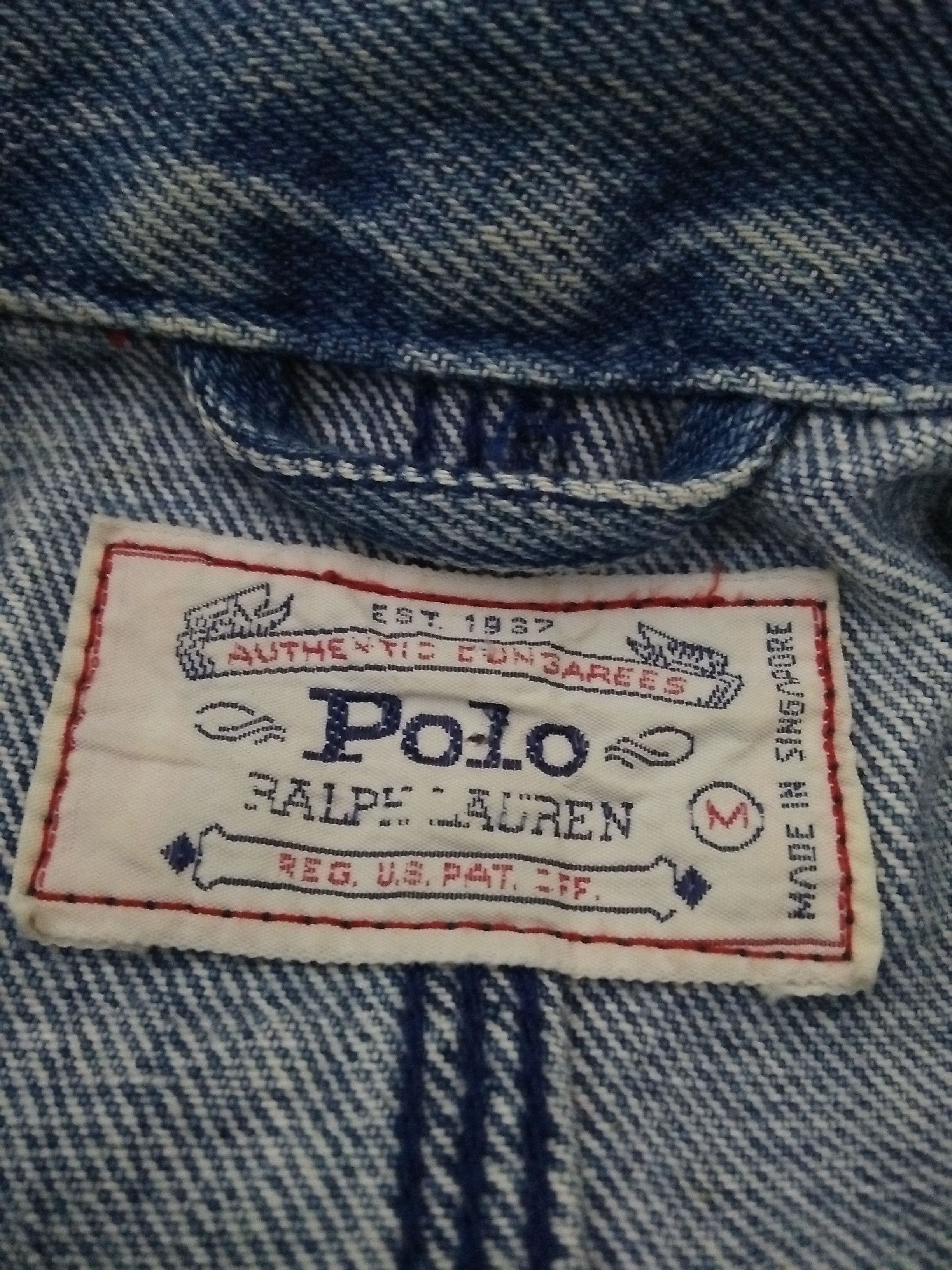 Polo Ralph Lauren 90s POLO RALPH LAUREN SPORTSMAN DENIM JACKET (B119) Size US M / EU 48-50 / 2 - 5 Thumbnail