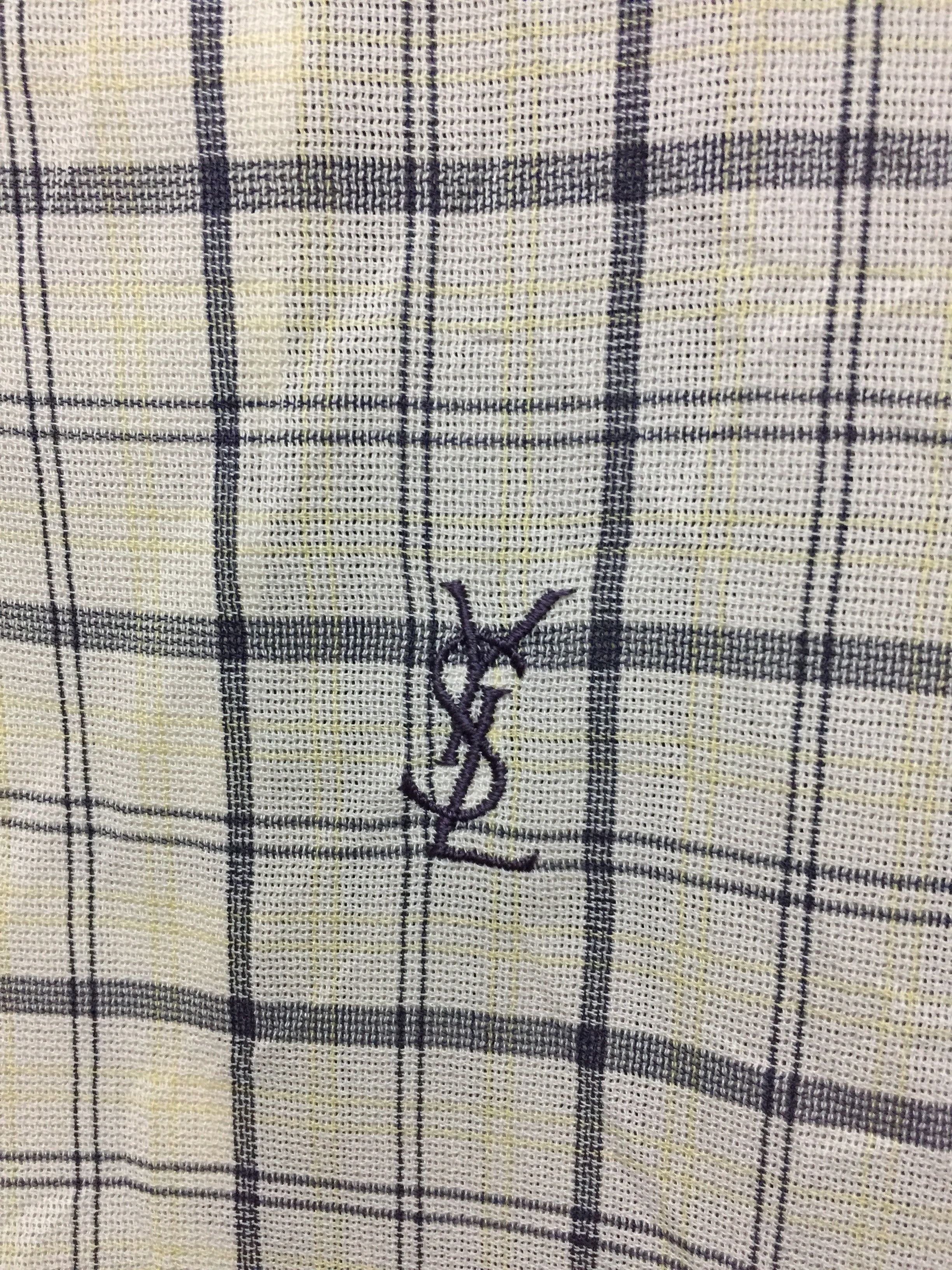 Yves Saint Laurent 90's YSL light check linen jacket Size US M / EU 48-50 / 2 - 6 Thumbnail