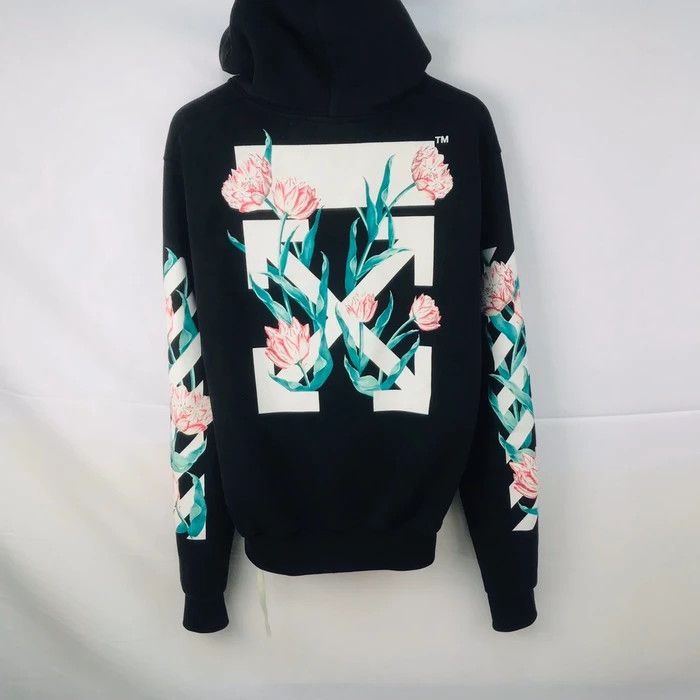 Off white tulips hoodie sales