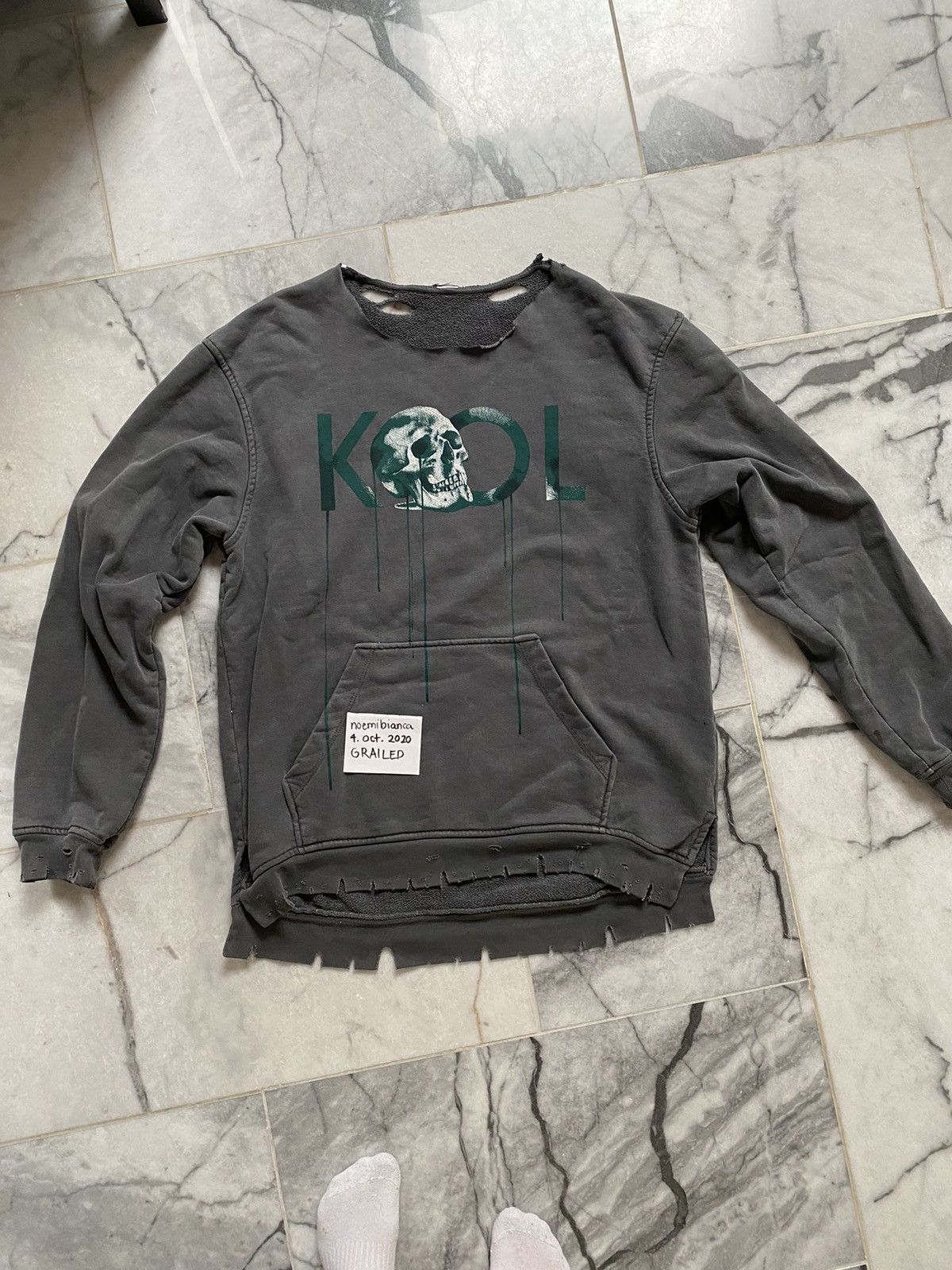 Alchemist alchemist KOOL hoodie washed black top hoody sweatshirt 