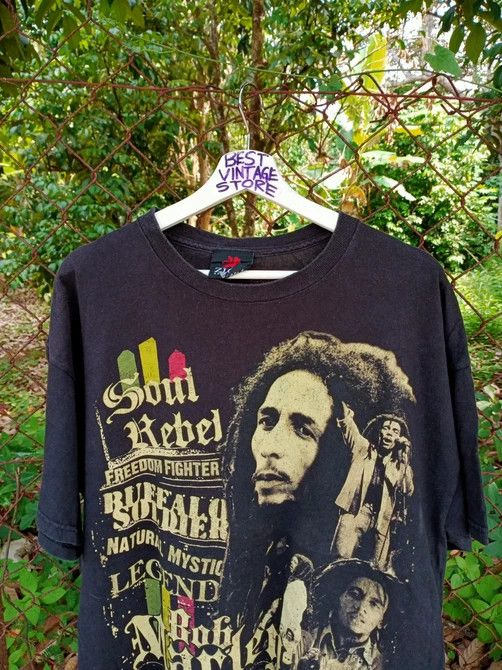 Bob Marley Vintage Bob Marley Soul Rebel The Legend Tshirt Size US XL / EU 56 / 4 - 5 Thumbnail