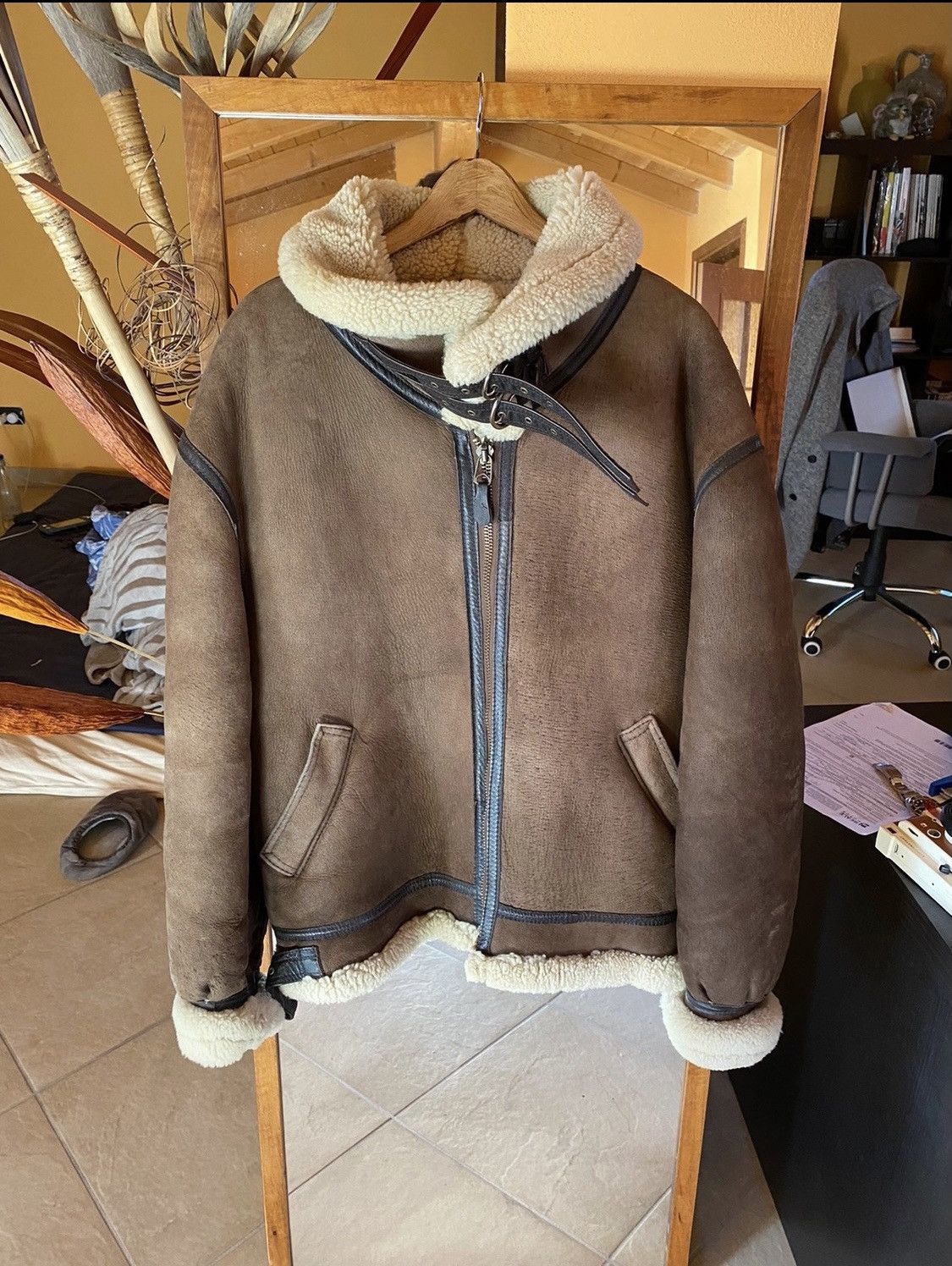 Avirex Vintage Limited Avirex B3 Leather Shearling Jacket