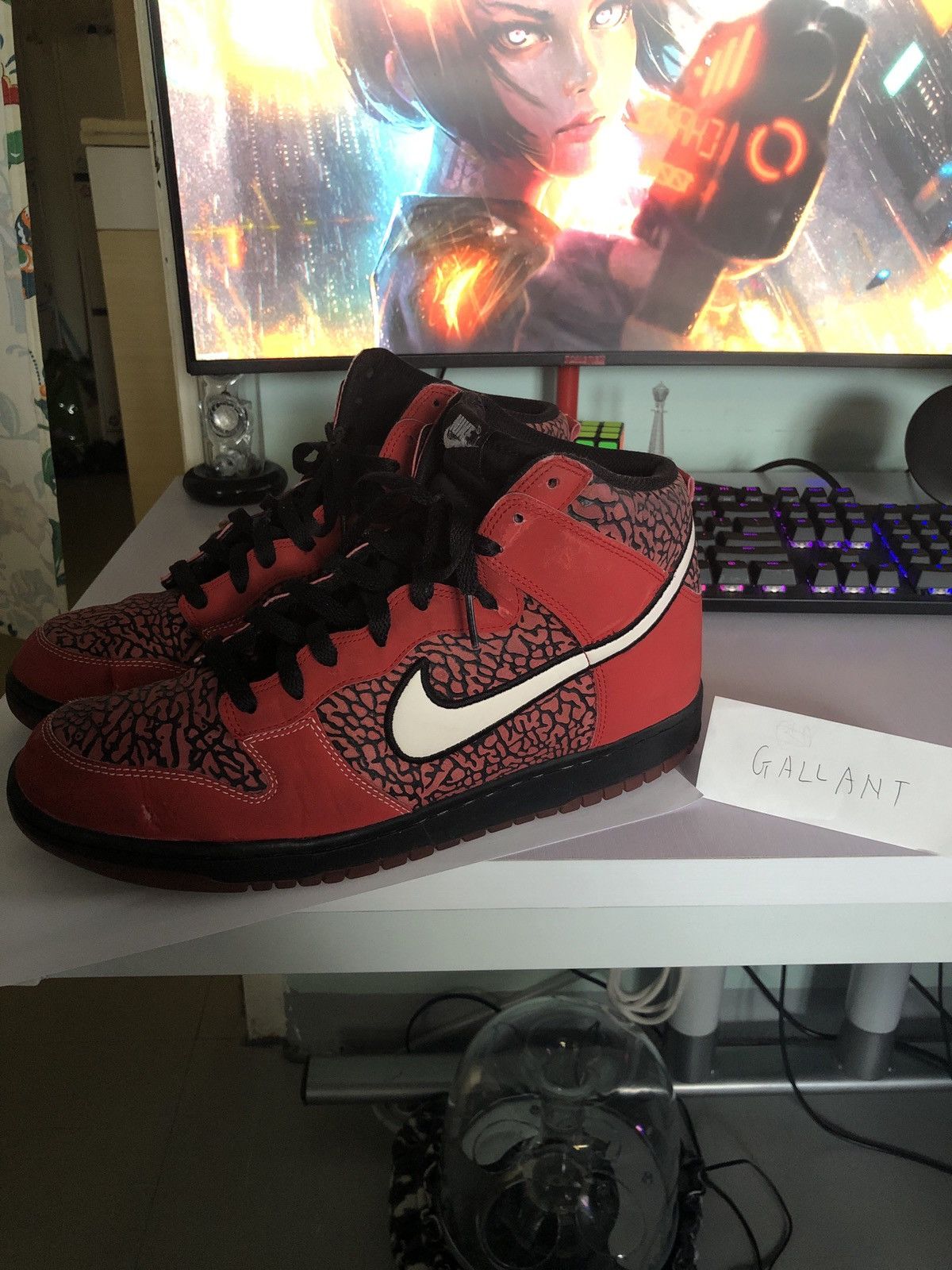 Nike Dunk High Red Elephant | Grailed